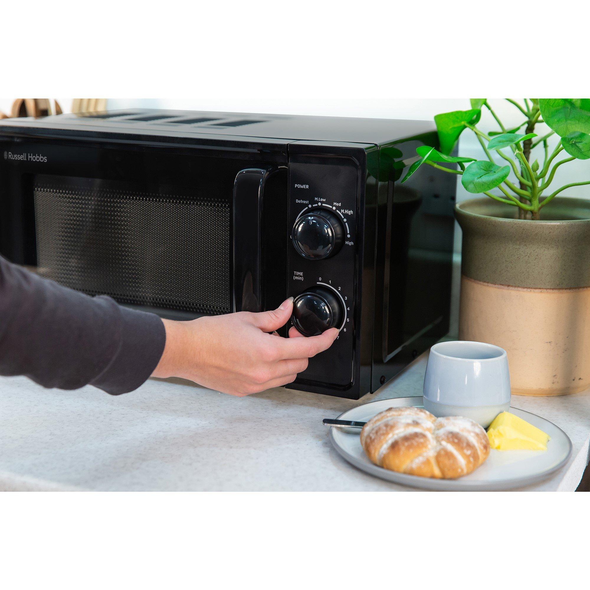 Black - Russell Hobbs - RHM1725B 17L Textures Manual Microwave in Black - 3