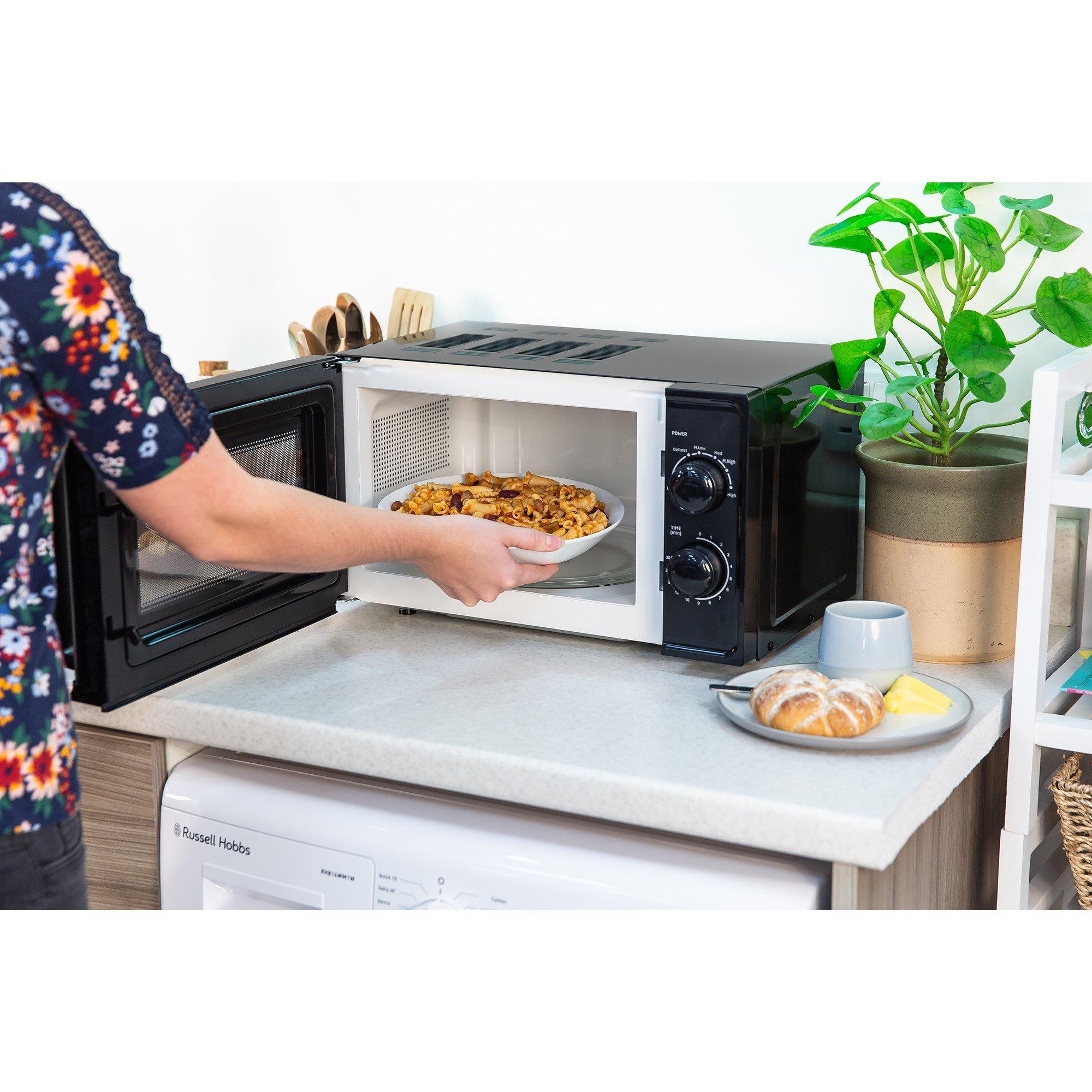 Black - Russell Hobbs - RHM1725B 17L Textures Manual Microwave in Black - 4