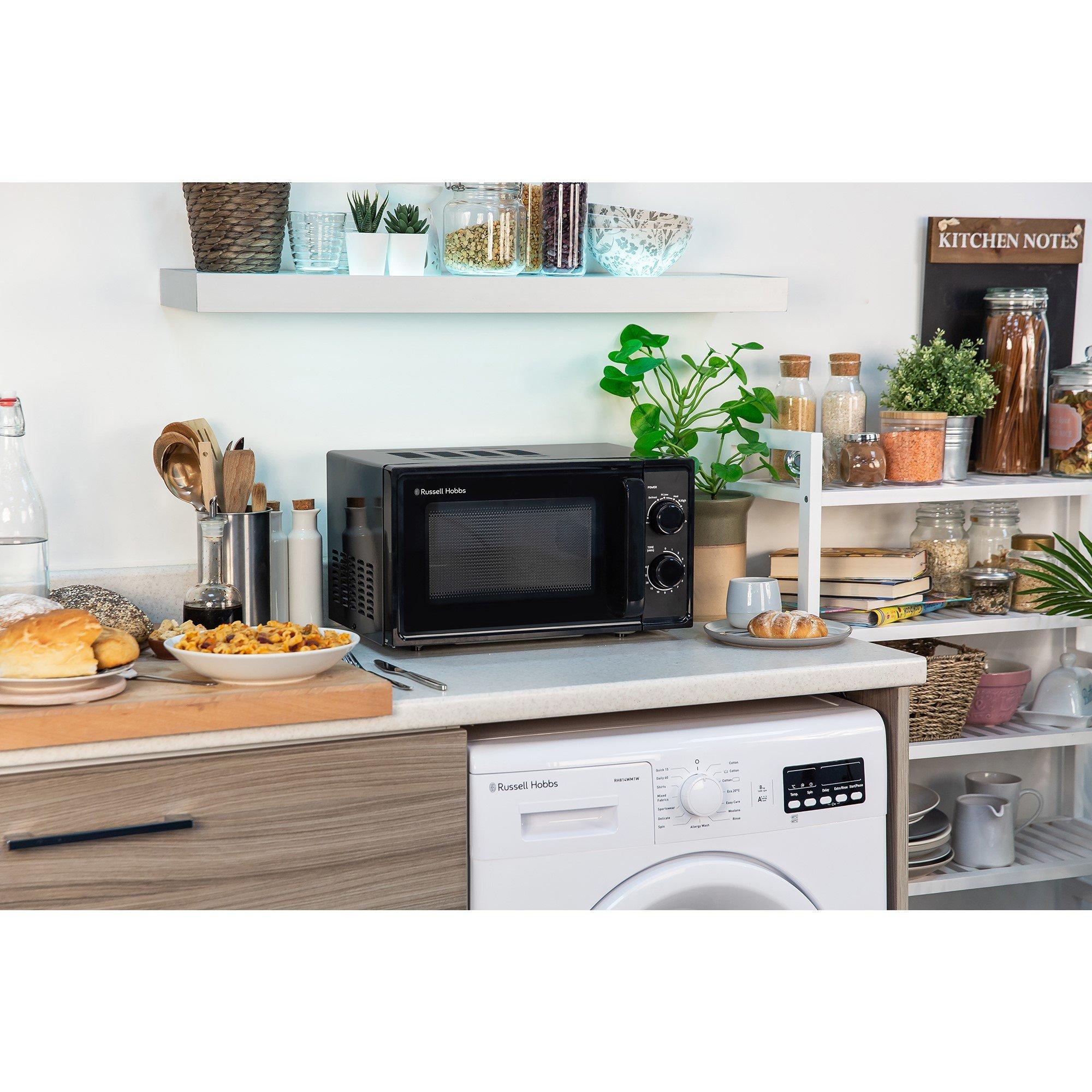 Black - Russell Hobbs - RHM1725B 17L Textures Manual Microwave in Black - 6