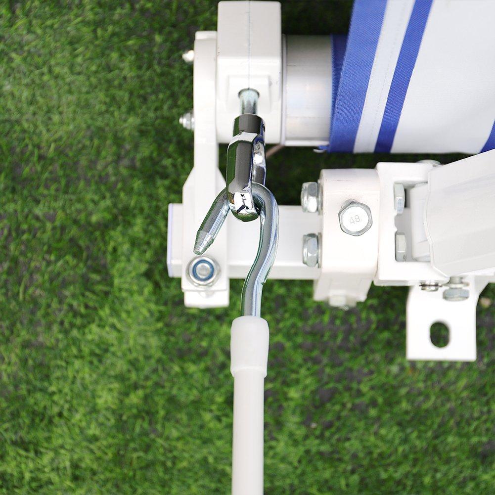 Blue And White - Breeins - 350 x 300cm Retractable Patio Awning Window & Door - 3