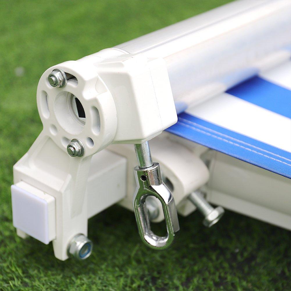 Blue And White - Breeins - 350 x 300cm Retractable Patio Awning Window & Door - 5