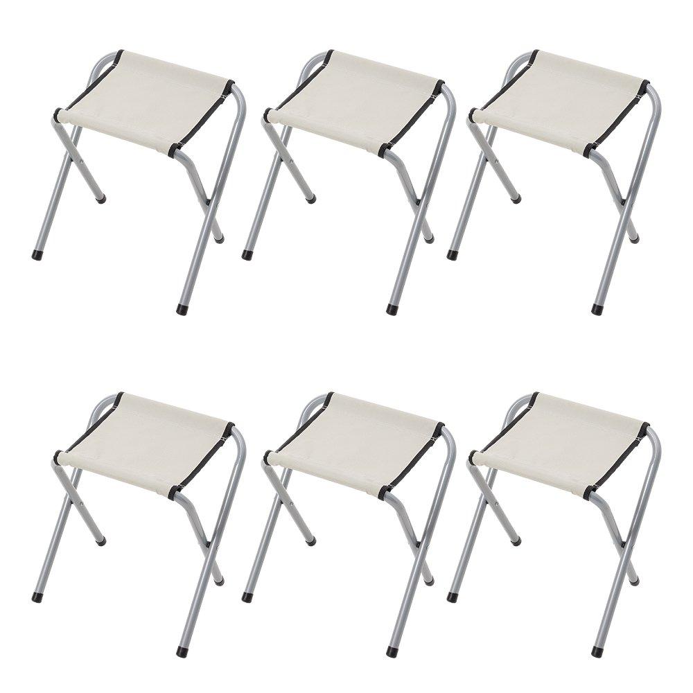 White - Breeins - Folding Picnic Table Set with 6 Stools - 3