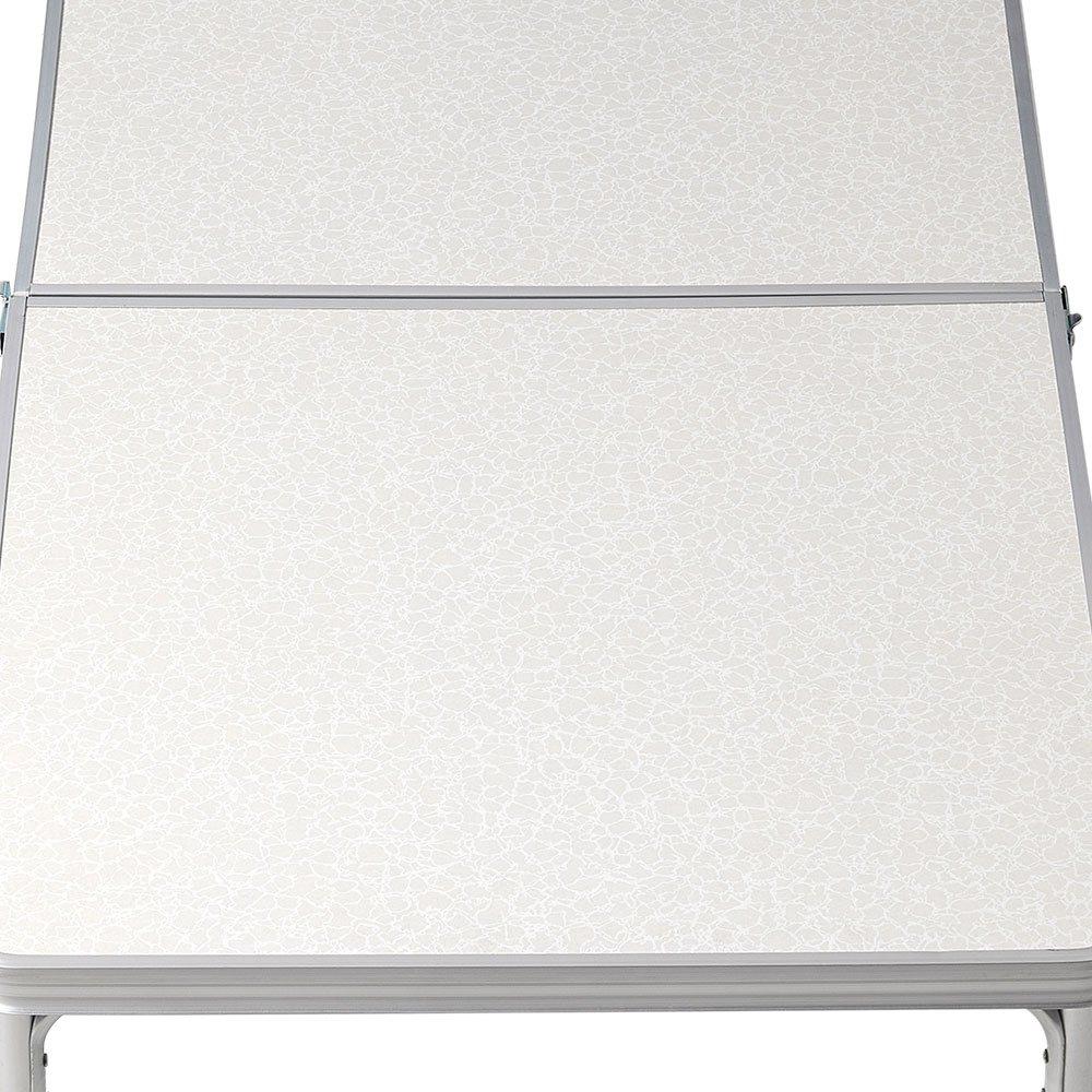 White - Breeins - Folding Picnic Table Set with 6 Stools - 6