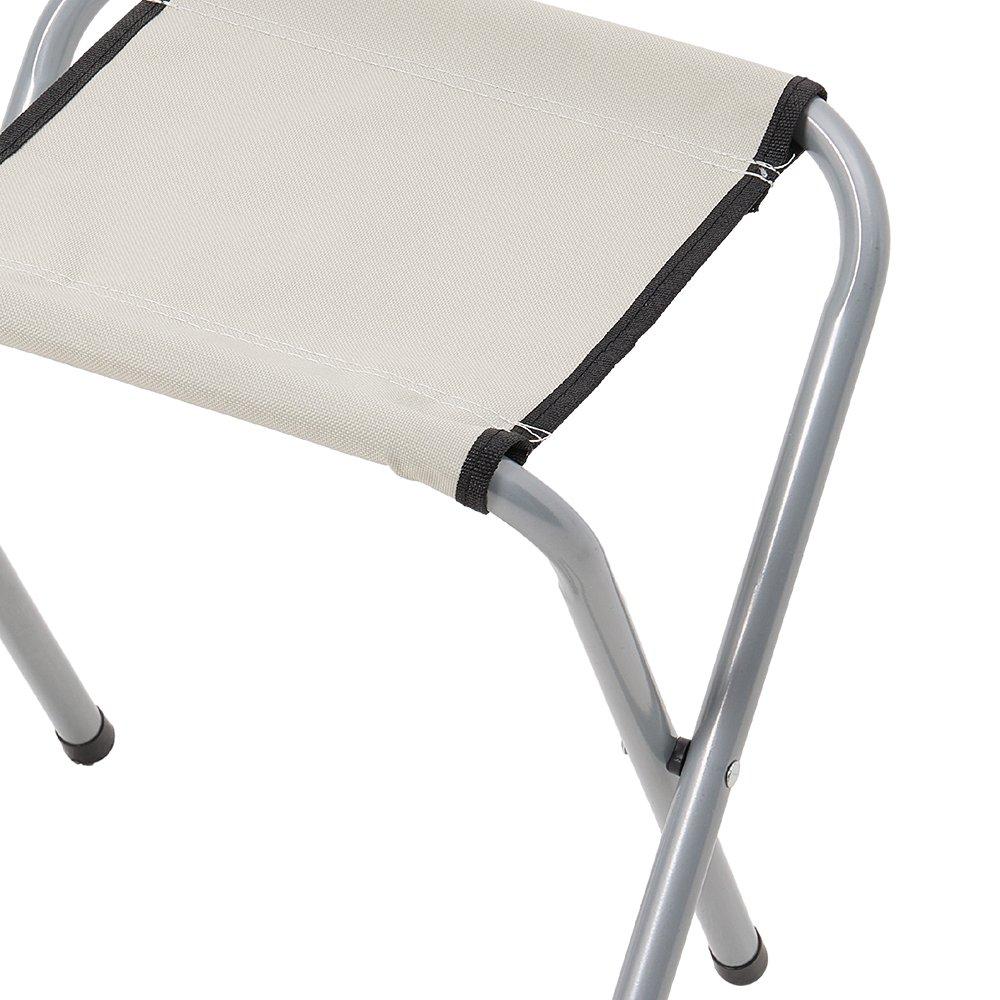 White - Breeins - Folding Picnic Table Set with 6 Stools - 7