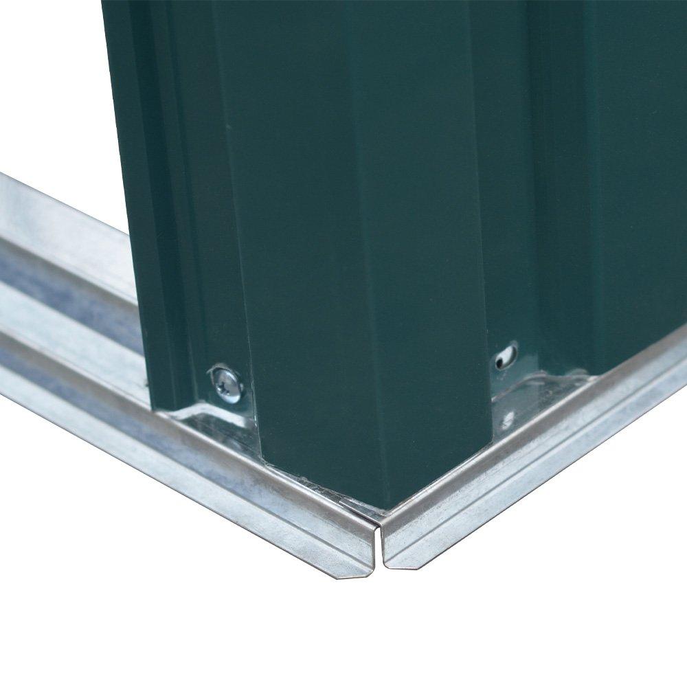 Green - Breeins - 240x86x160cm Steel Firewood Shed Rack - 6