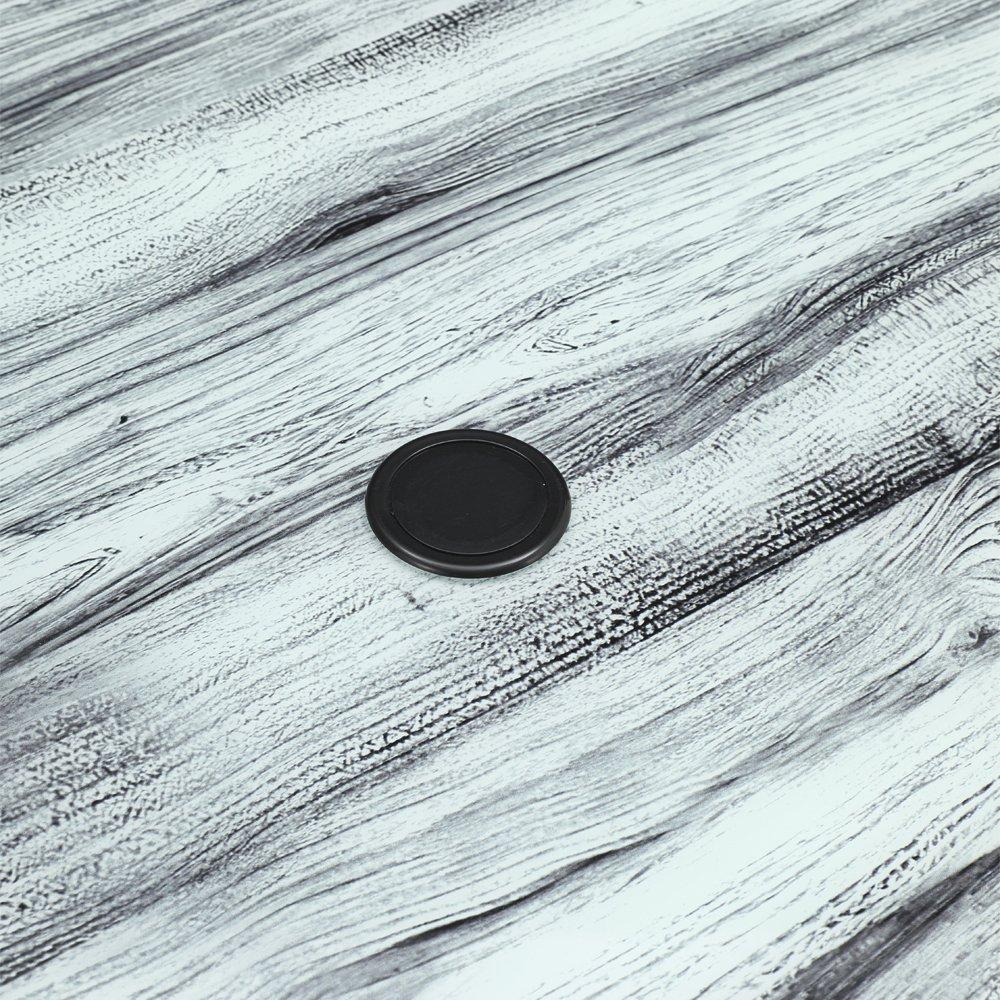 Black And White - Breeins - 120cm White Wood Grain Glass Garden Table - 6