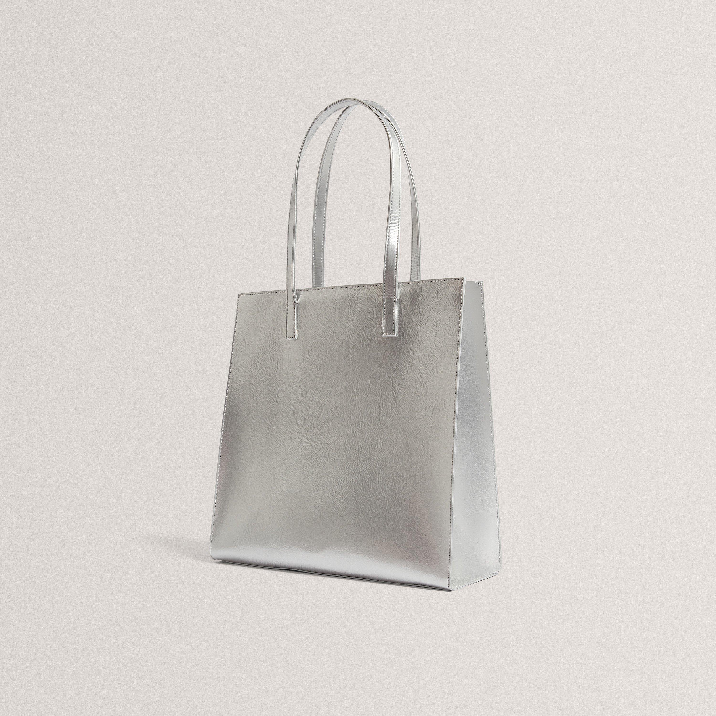 Silver - Ted Baker - Ted Baker Crinkle Icon Tote Bag - 2