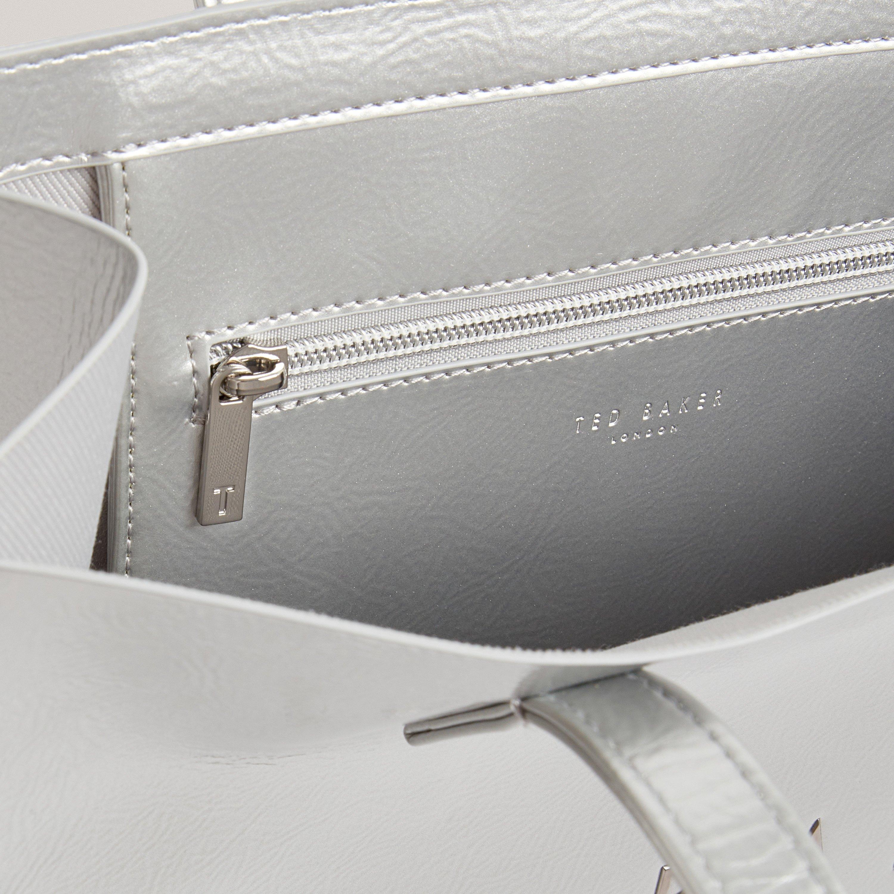 Silver - Ted Baker - Ted Baker Crinkle Icon Tote Bag - 4