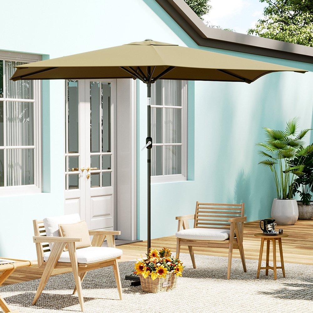 Beige - Breeins - Waterproof Rectangular Parasol for Outdoor - 2