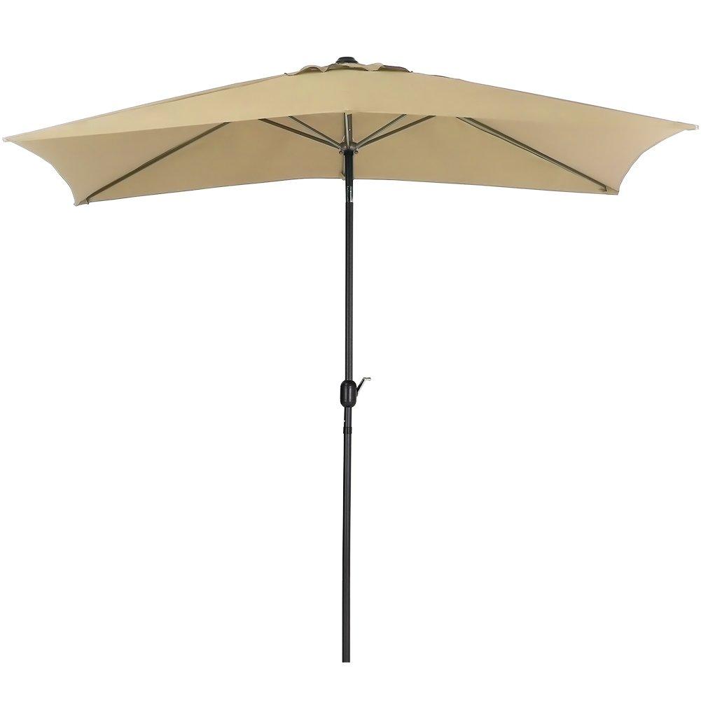 Beige - Breeins - Waterproof Rectangular Parasol for Outdoor - 3