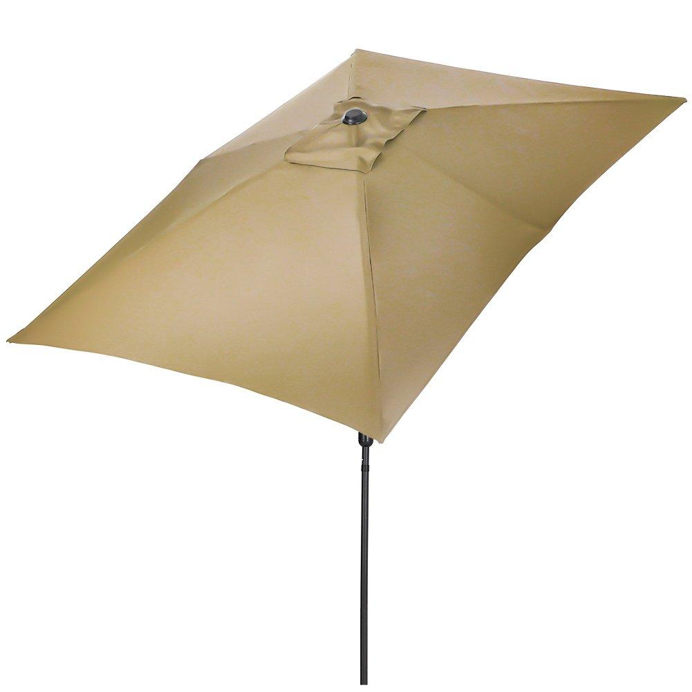 Beige - Breeins - Waterproof Rectangular Parasol for Outdoor - 4