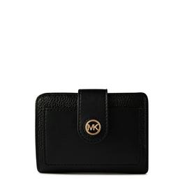 MICHAEL Michael Kors Black Small Tab Compact Pocket Wallet