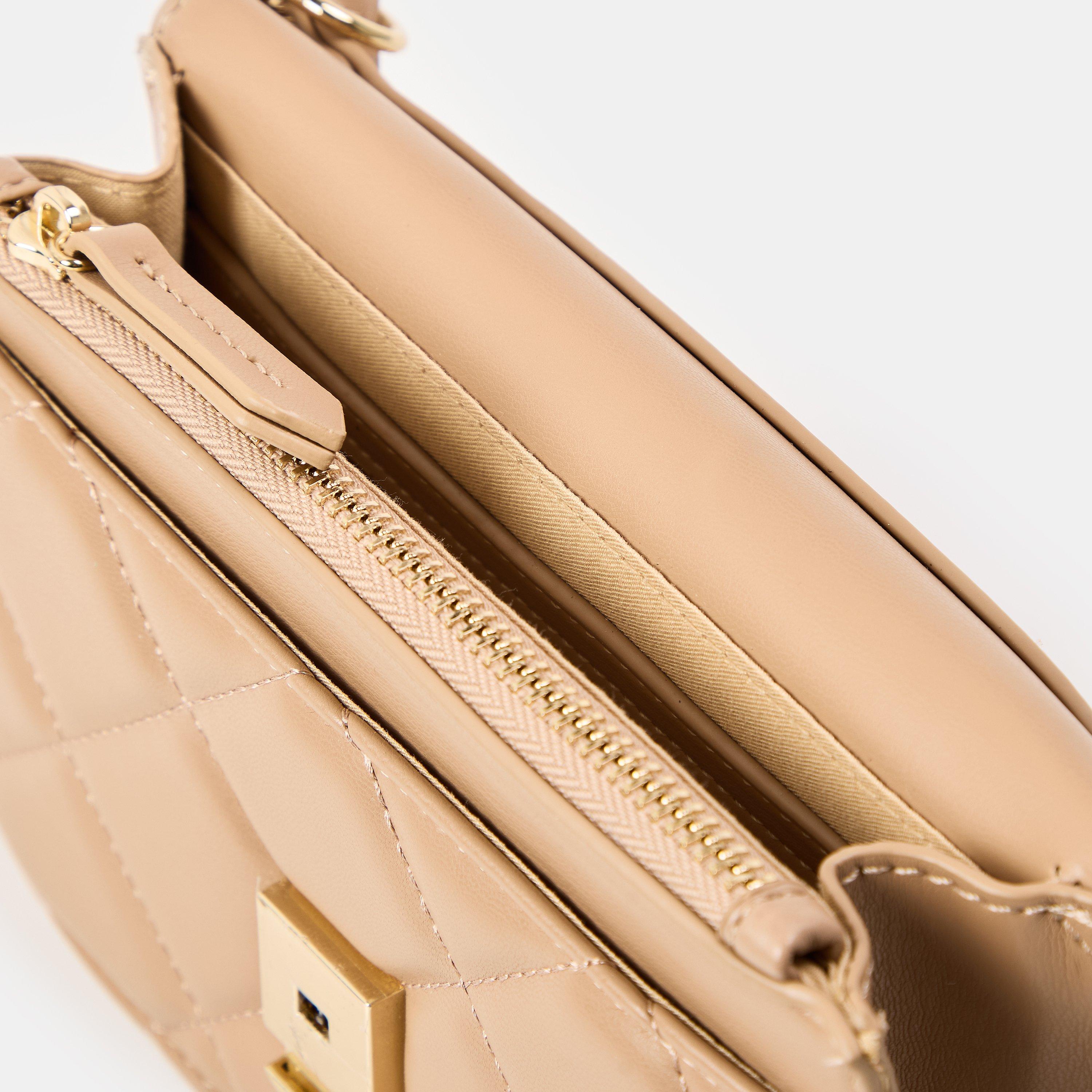 Beige - Valentino - Women's Ocarina Flap Crossbody Bag - 4