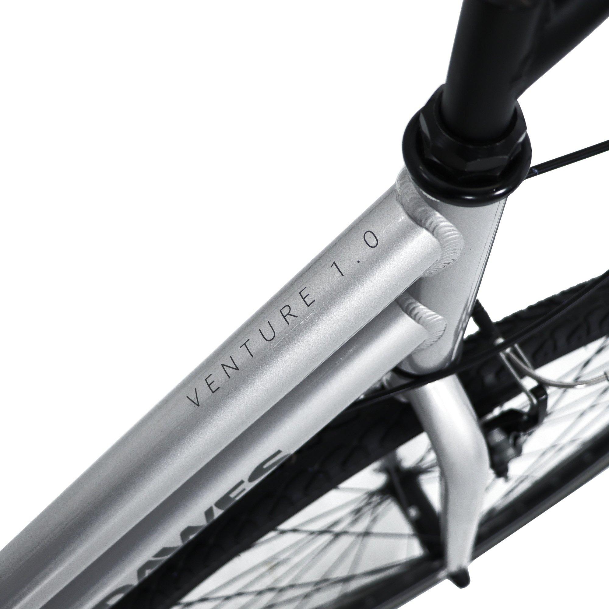 Silver - Dawes - Dawes Venture 1.0 Low Step Hybrid Bike - 7