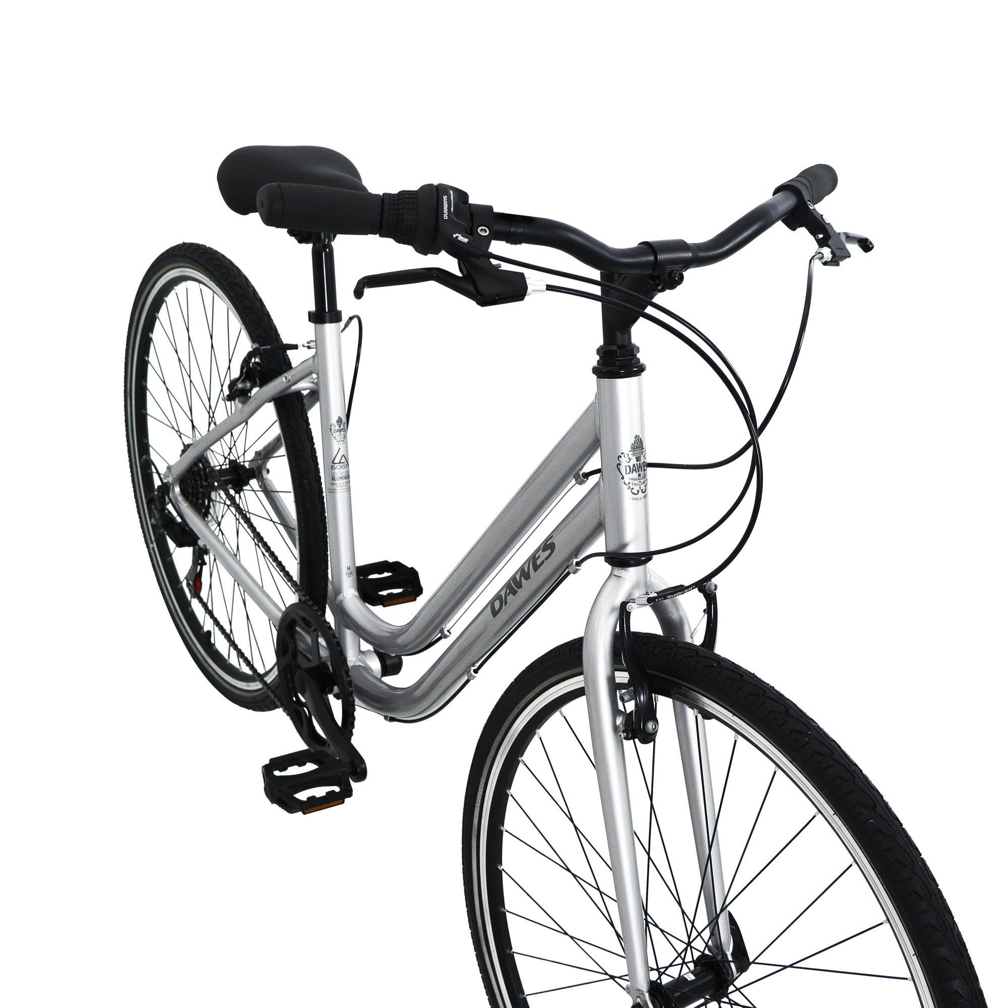 Silver - Dawes - Dawes Venture 1.0 Low Step Hybrid Bike - 8