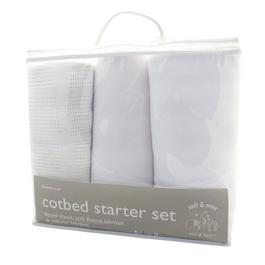 Country Club Cot Bed Starter Set Soft & Cosy 3 Piece - White