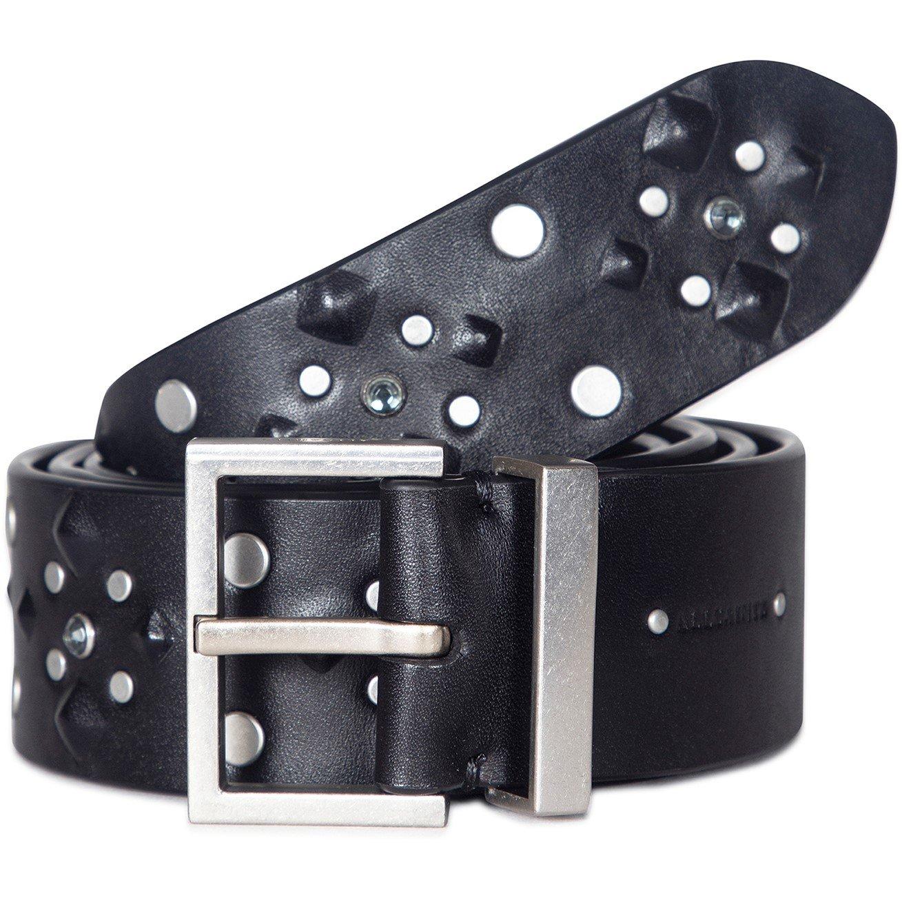Allsaints Women's 38Mm Studd Belt - Black/Nickel - Large