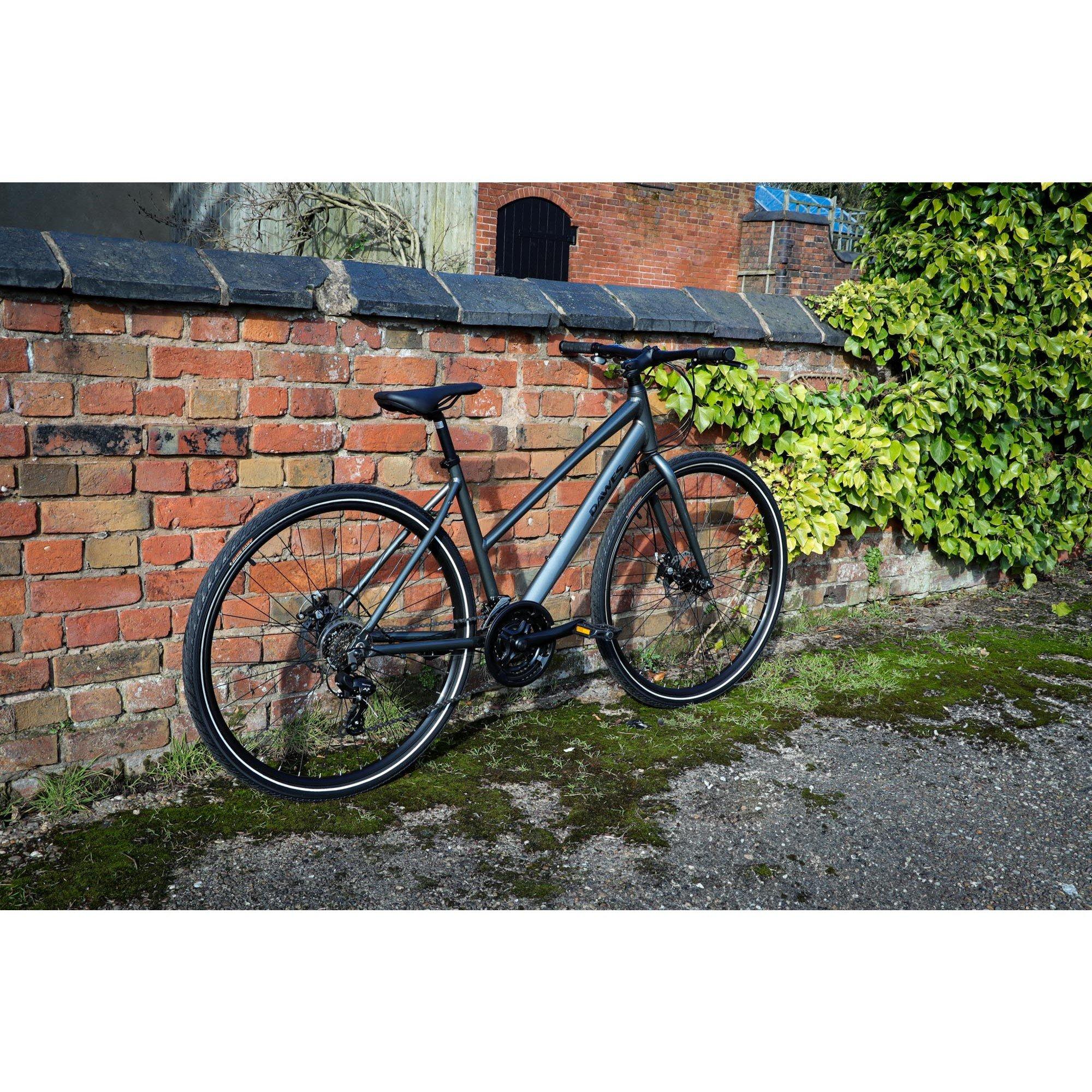 Grey - Dawes - Dawes Discovery 1.0 Low Step Hybrid Bike - 3