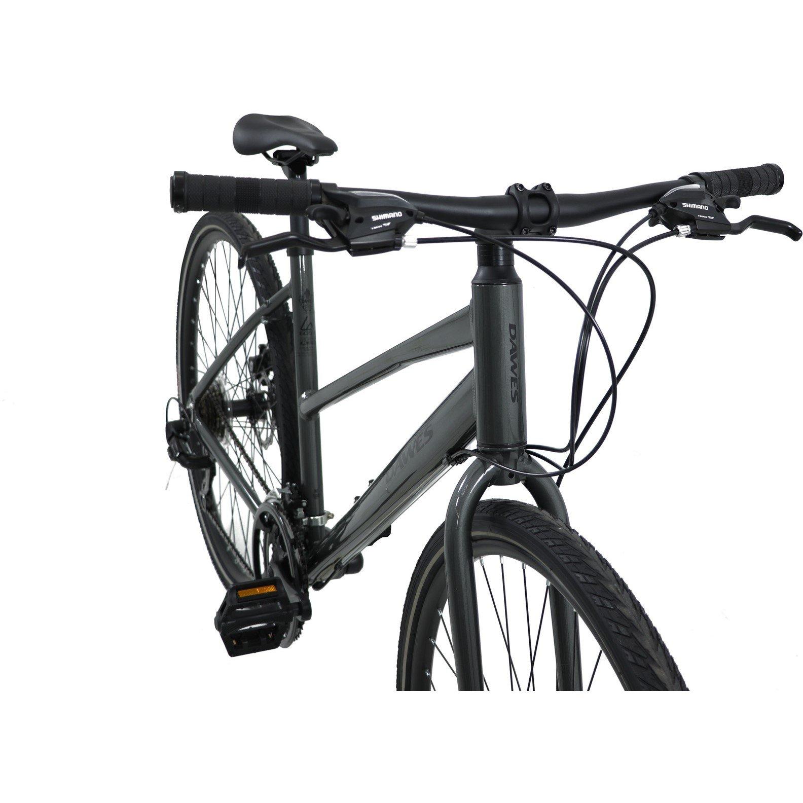 Grey - Dawes - Dawes Discovery 1.0 Low Step Hybrid Bike - 9
