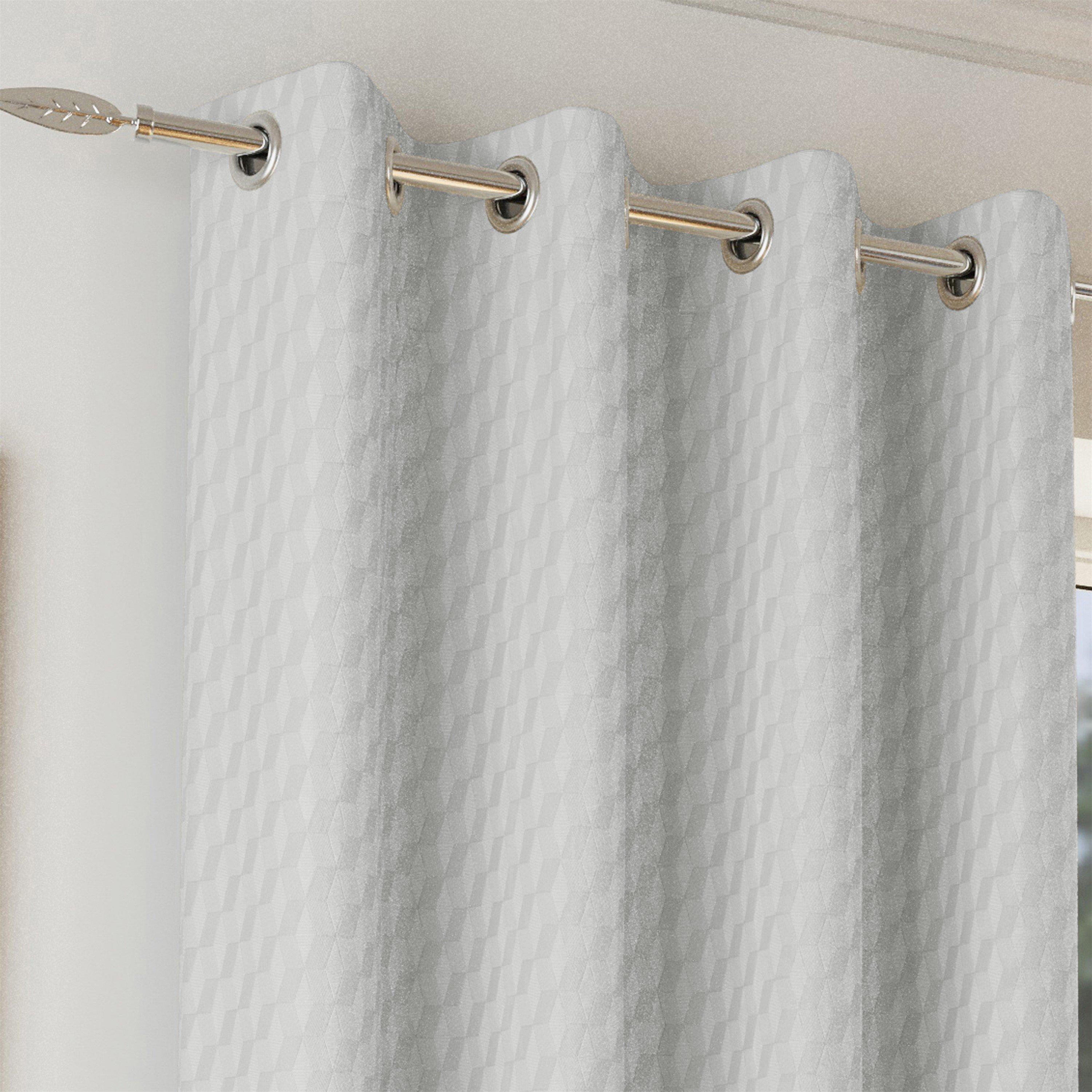 Grey - Enhanced Living - Tokyo Grey Room Darkening Velvet Eyelet Curtains - 2