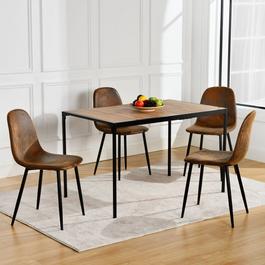 Urban Meuble Rustic Dining Table Set 1+4 Space-Saving
