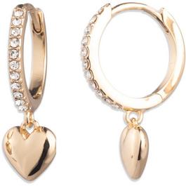 Ralph Lauren Lauren Ralph Lauren Gold & Crystal Heart Huggie Drop
