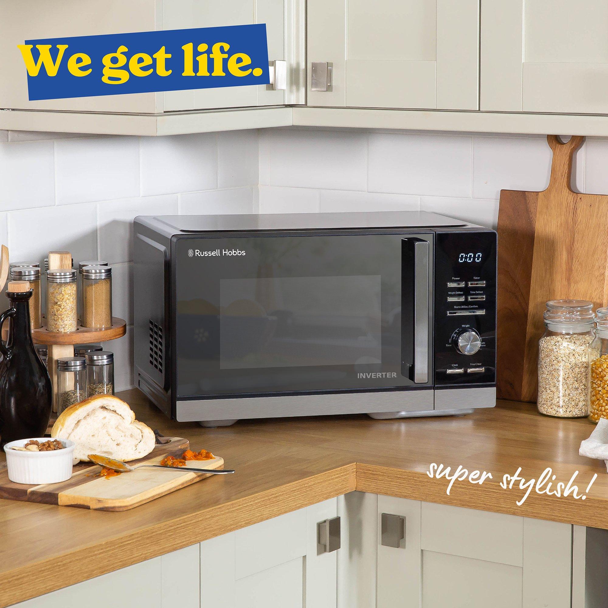 Black - Russell Hobbs - RHMI2503B 25L Digital Inverter Microwave in Black - 6