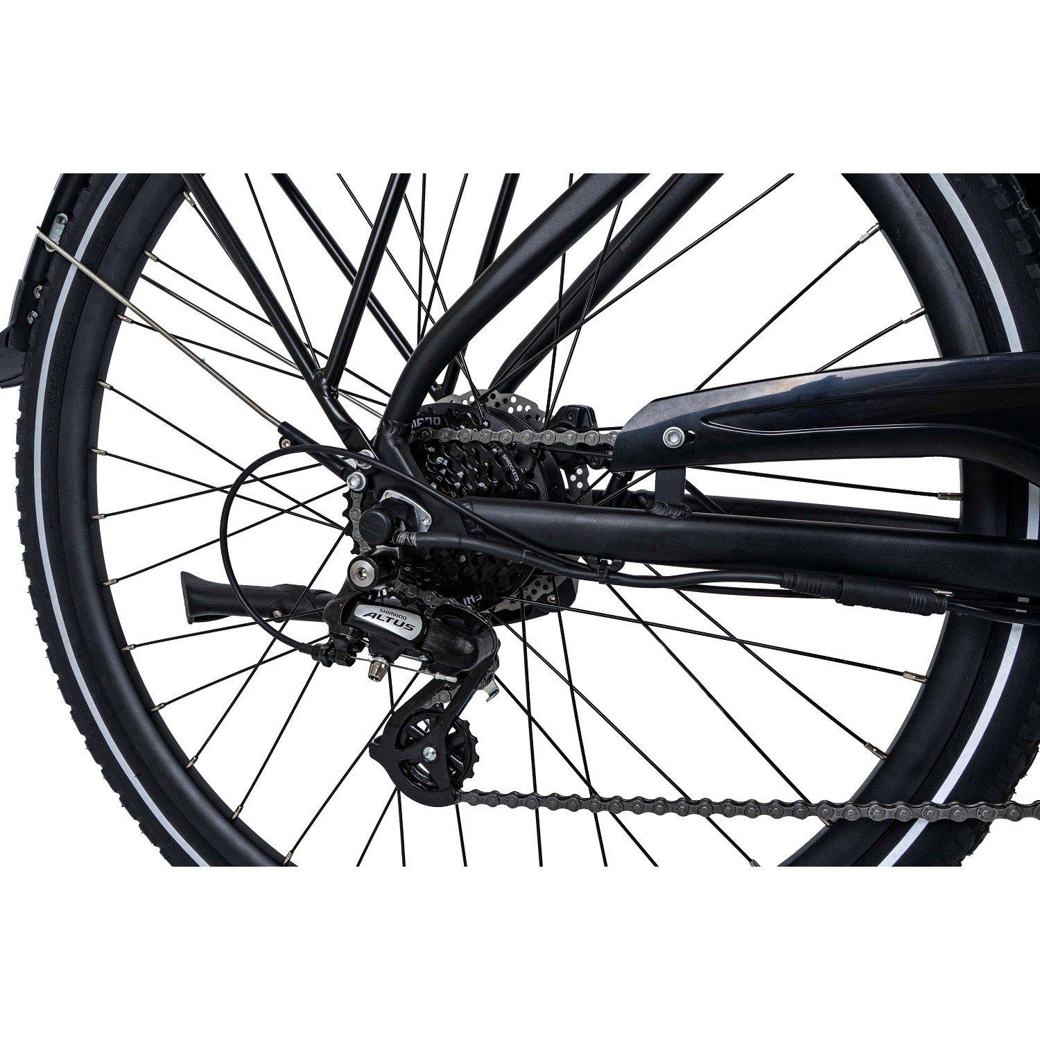 Black - Dawes - Dawes Spire Crossbar 1.0 Electric Hybrid Bike - 3