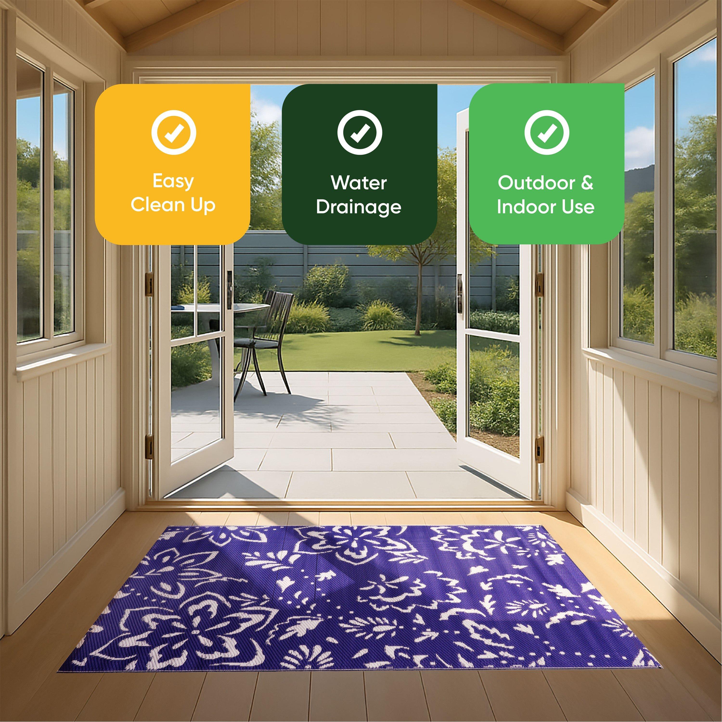 Floral - Streetwize - Hampton Outdoor Rugs - 4