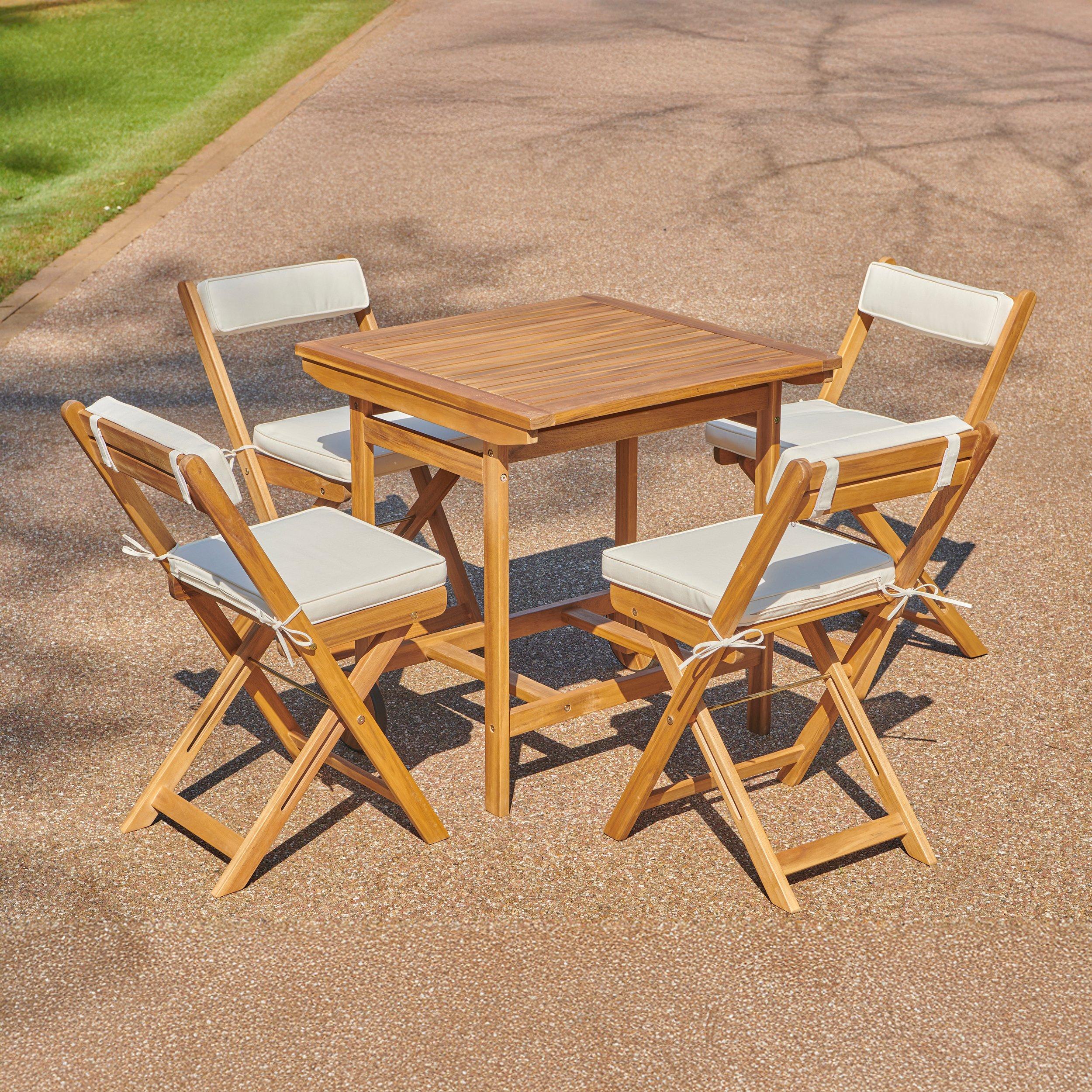 Natural - Greenhurst - Greenhurst Seaford Portable Stowaway Dining Set - 1