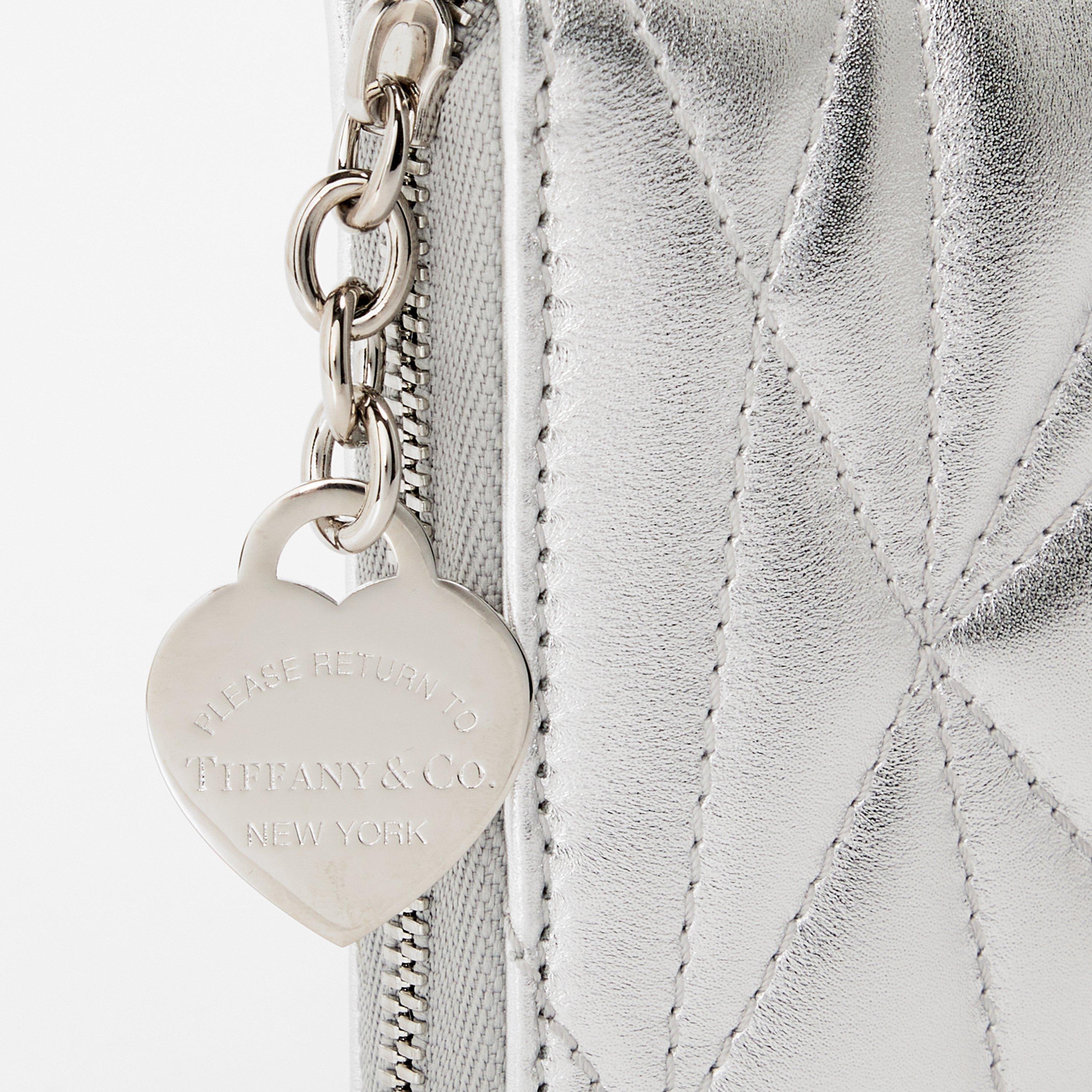 Silver - Tiffany - Women's  Pad Zipped Wallet, Coin Purse - 3