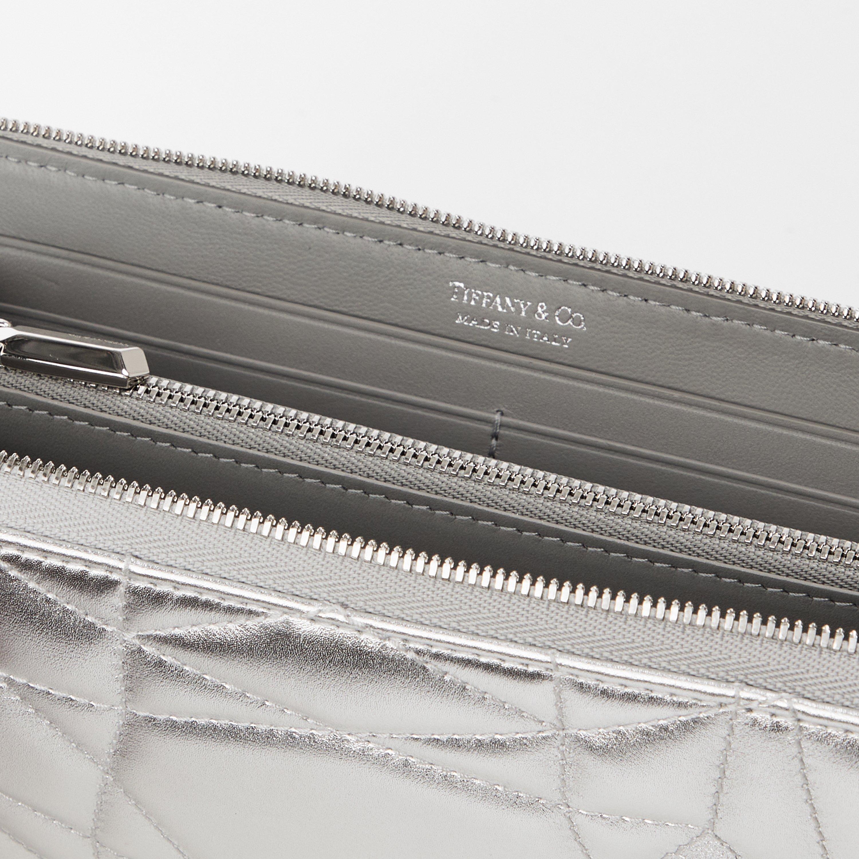 Silver - Tiffany - Women's  Pad Zipped Wallet, Coin Purse - 4