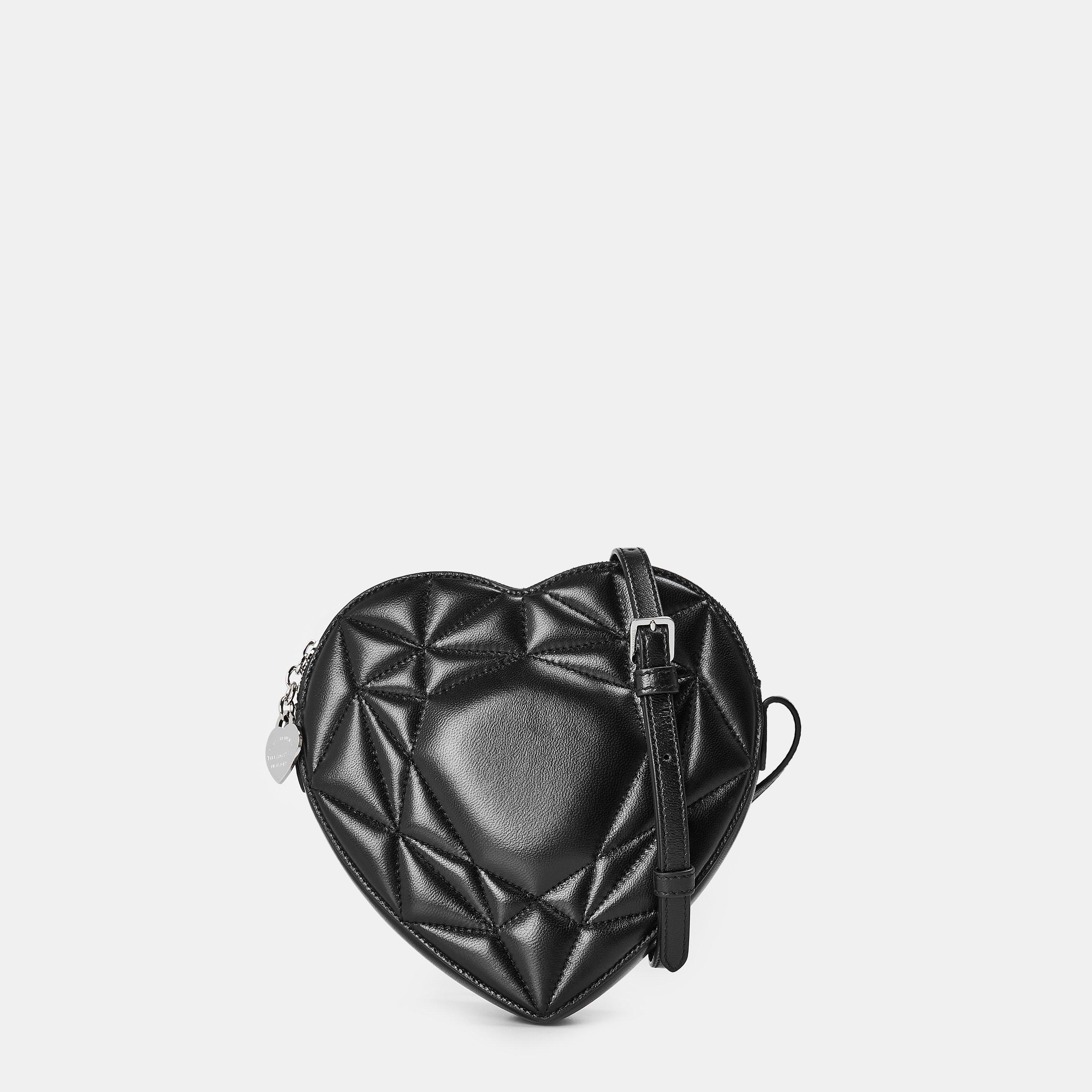 Black - Tiffany - Women's Crossbody Heart-shaped Handbag - 1