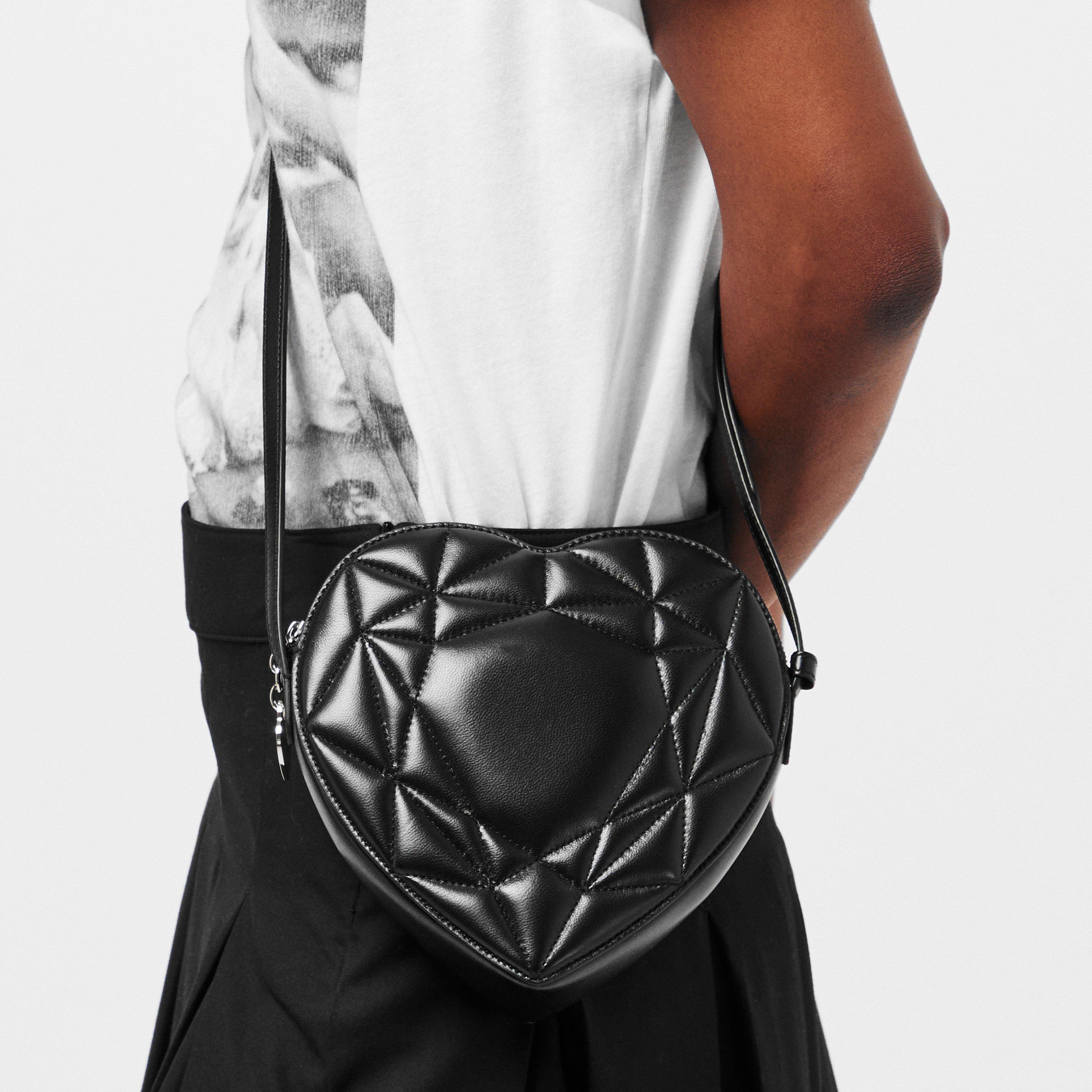 Black - Tiffany - Women's Crossbody Heart-shaped Handbag - 3