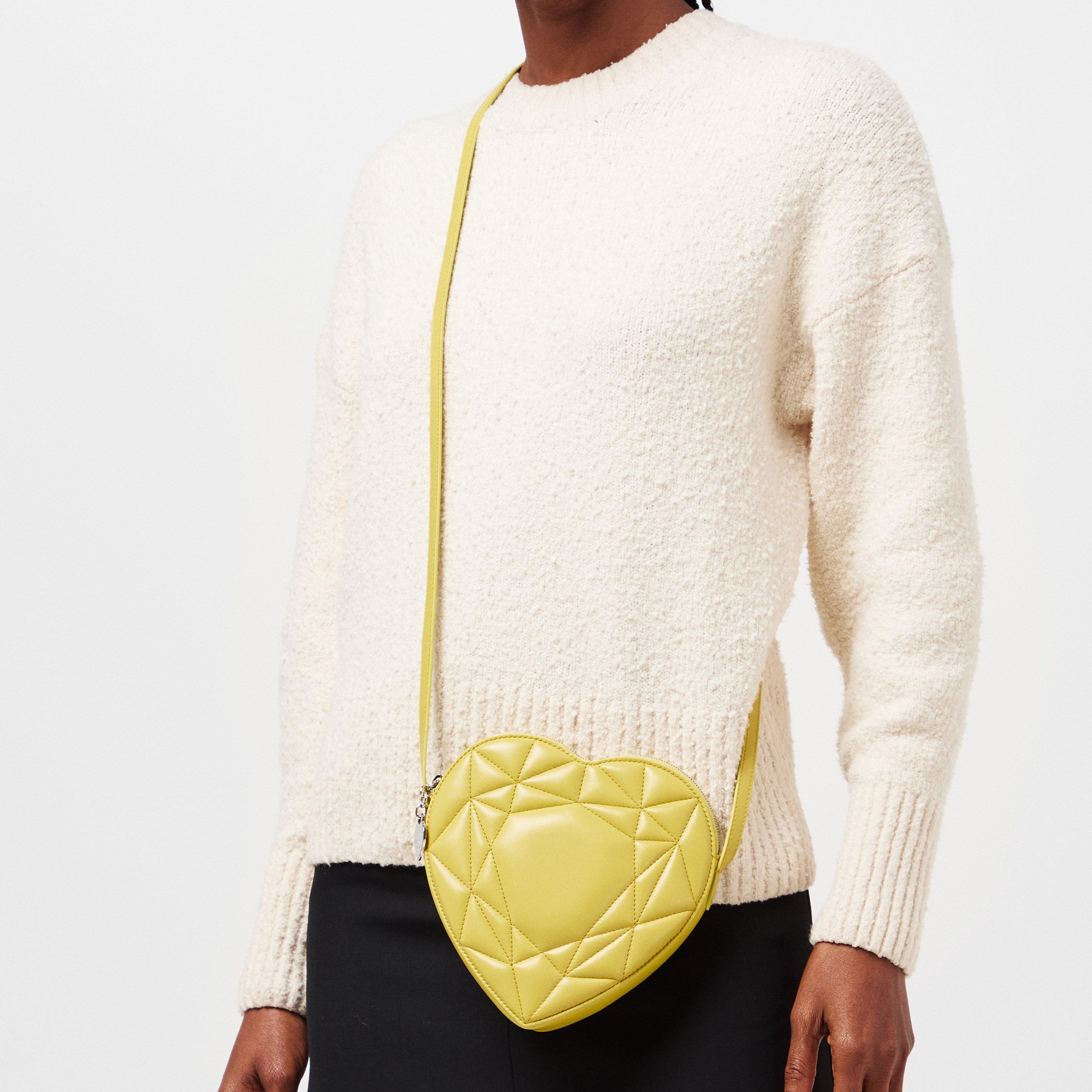 Yellow - Tiffany - Women's Crossbody Heart-shaped Handbag - 2
