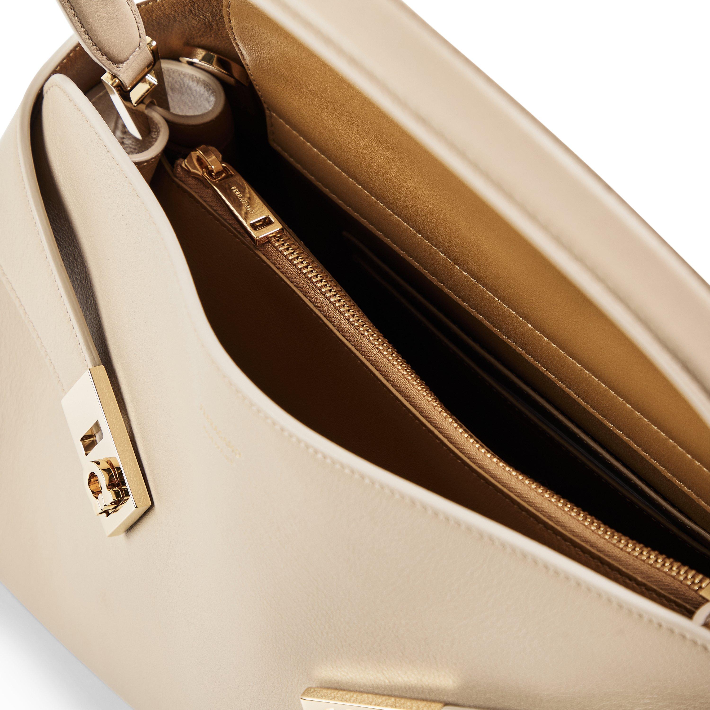 Stone - Ferragamo - Women's Top Handle Bag - 4