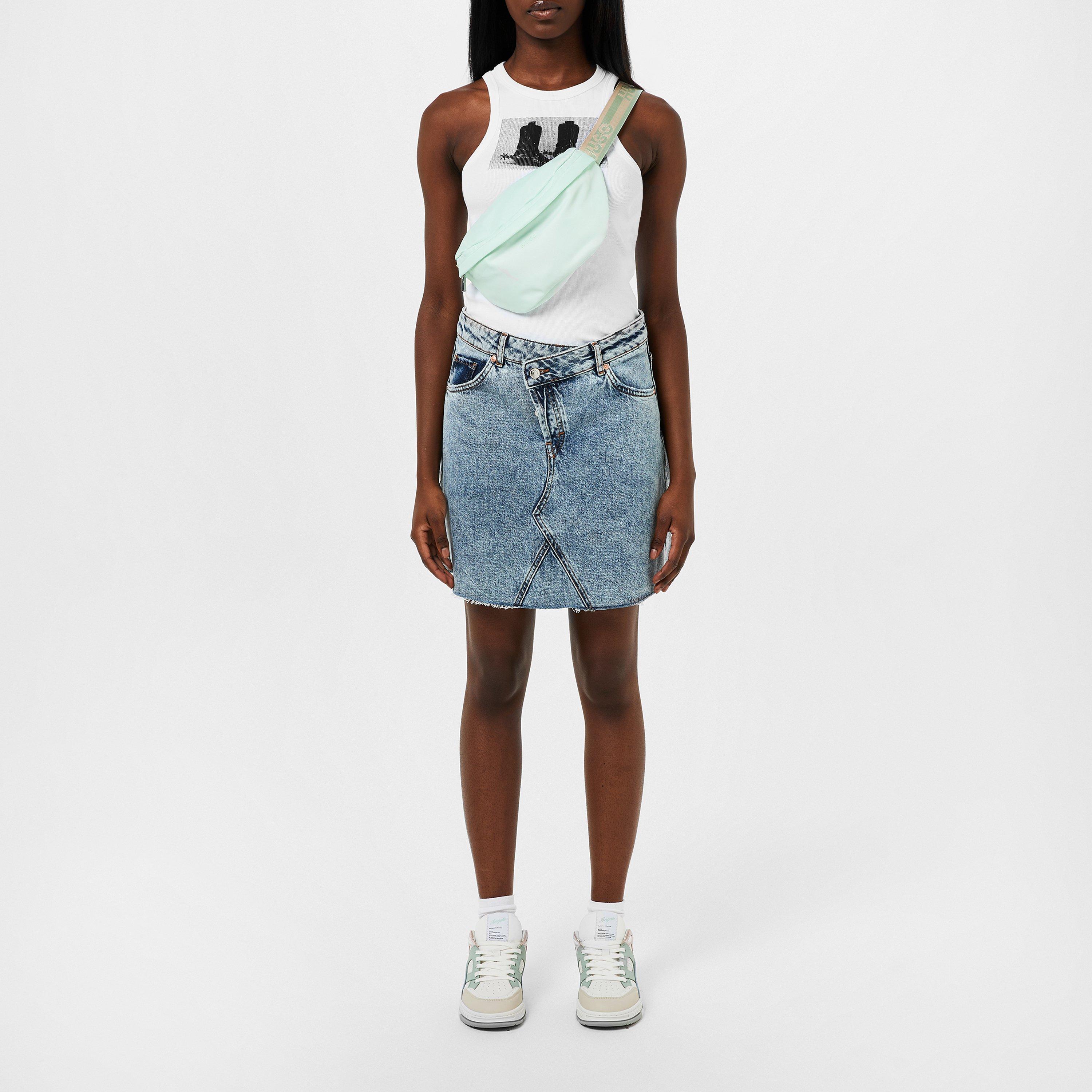 Pastel Green - Hugo - Branded Strap Belt Bag - 5