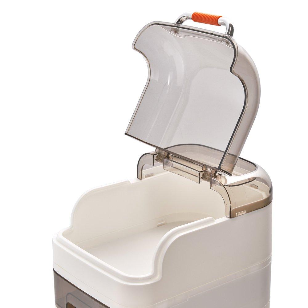 White - LIFE IDEAS - 6-Tier Narrow Organiser with Drawers and Wheels - 12