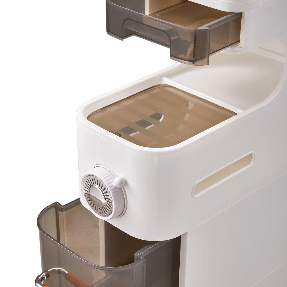 White - LIFE IDEAS - 6-Tier Narrow Organiser with Drawers and Wheels - 9