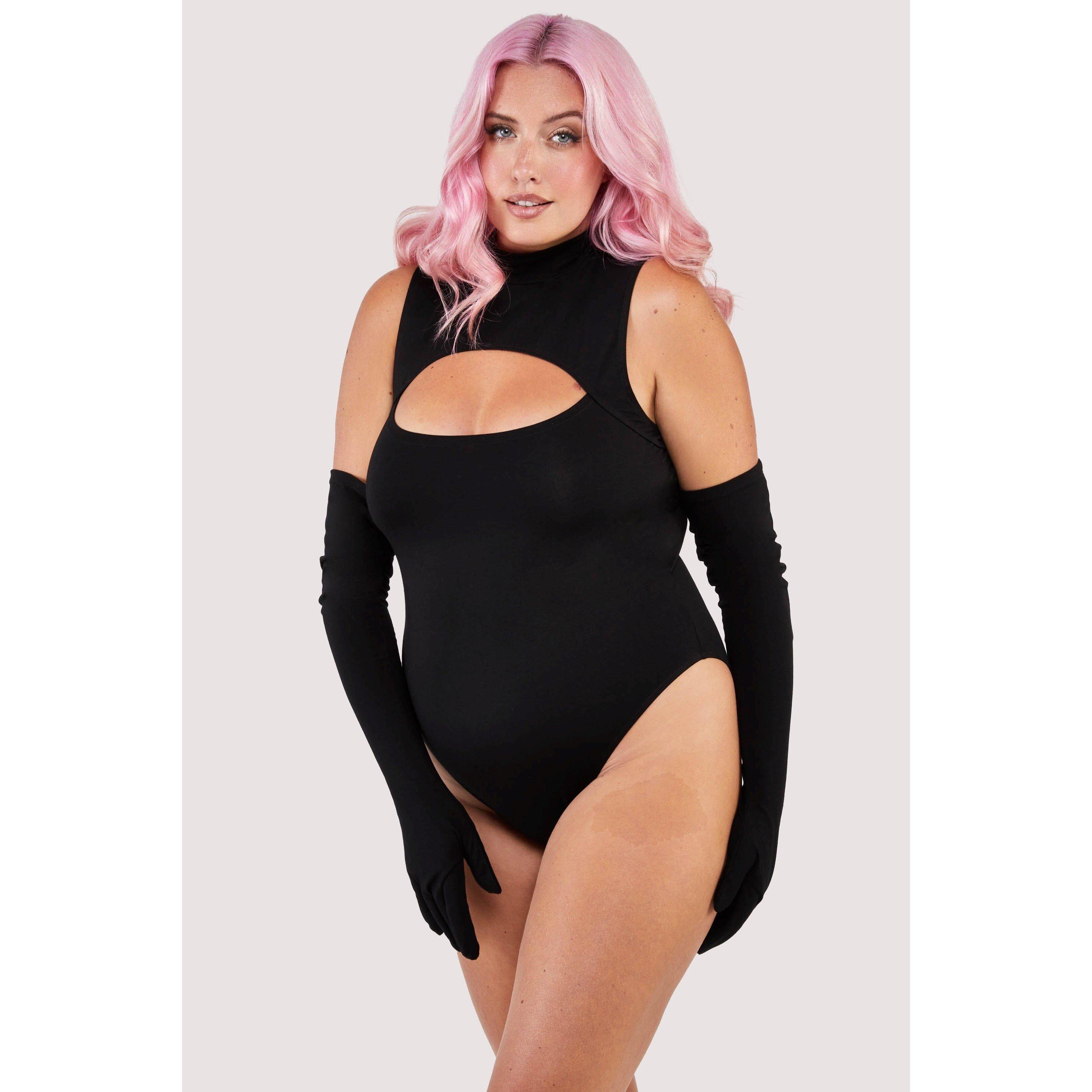 Black - Wolf and Whistle - Jessenia High-Necked Body With Gloves - 3