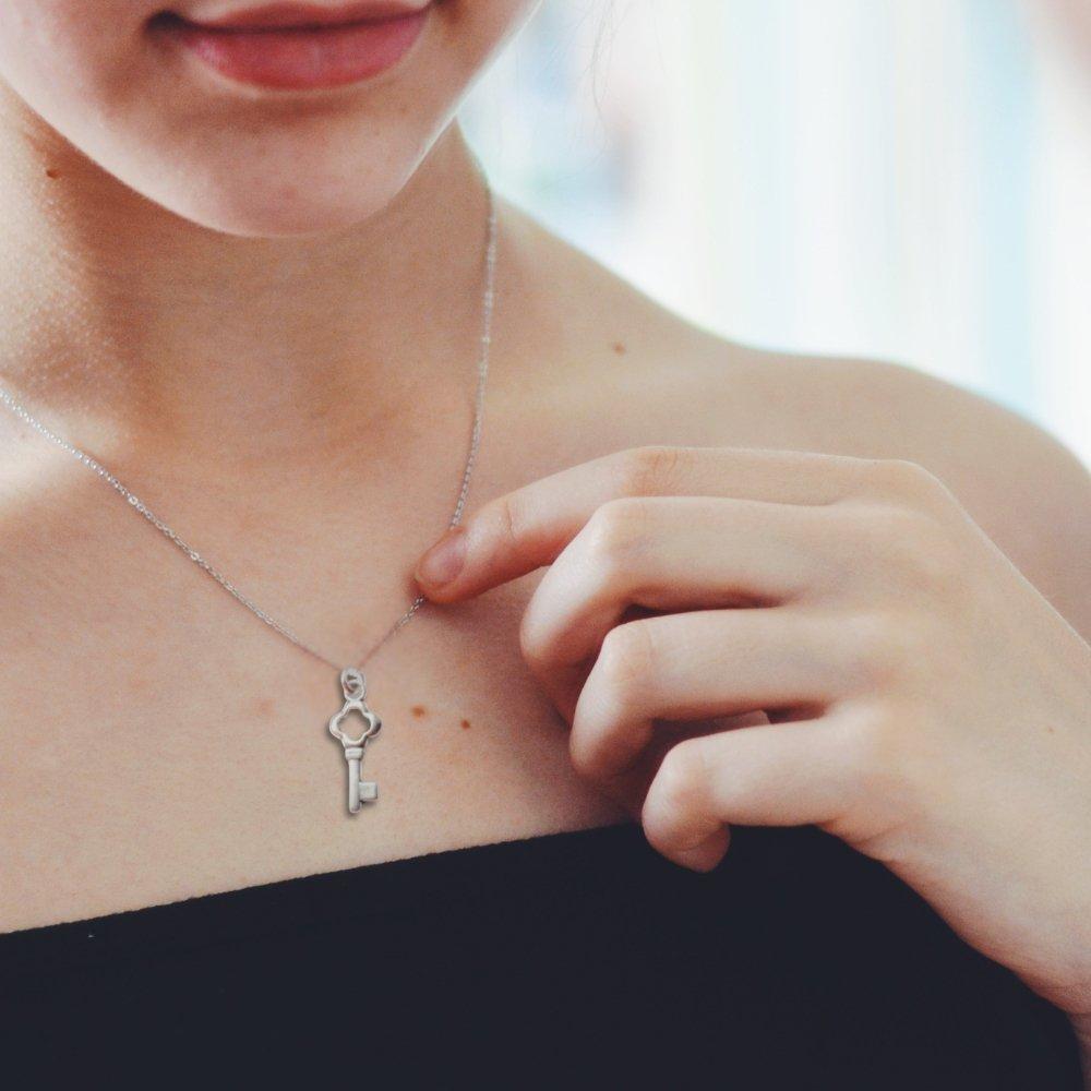 Silver - Aye Do Gifts - 21st Birthday Key Necklace & Card 611-CD-NKkey - 2