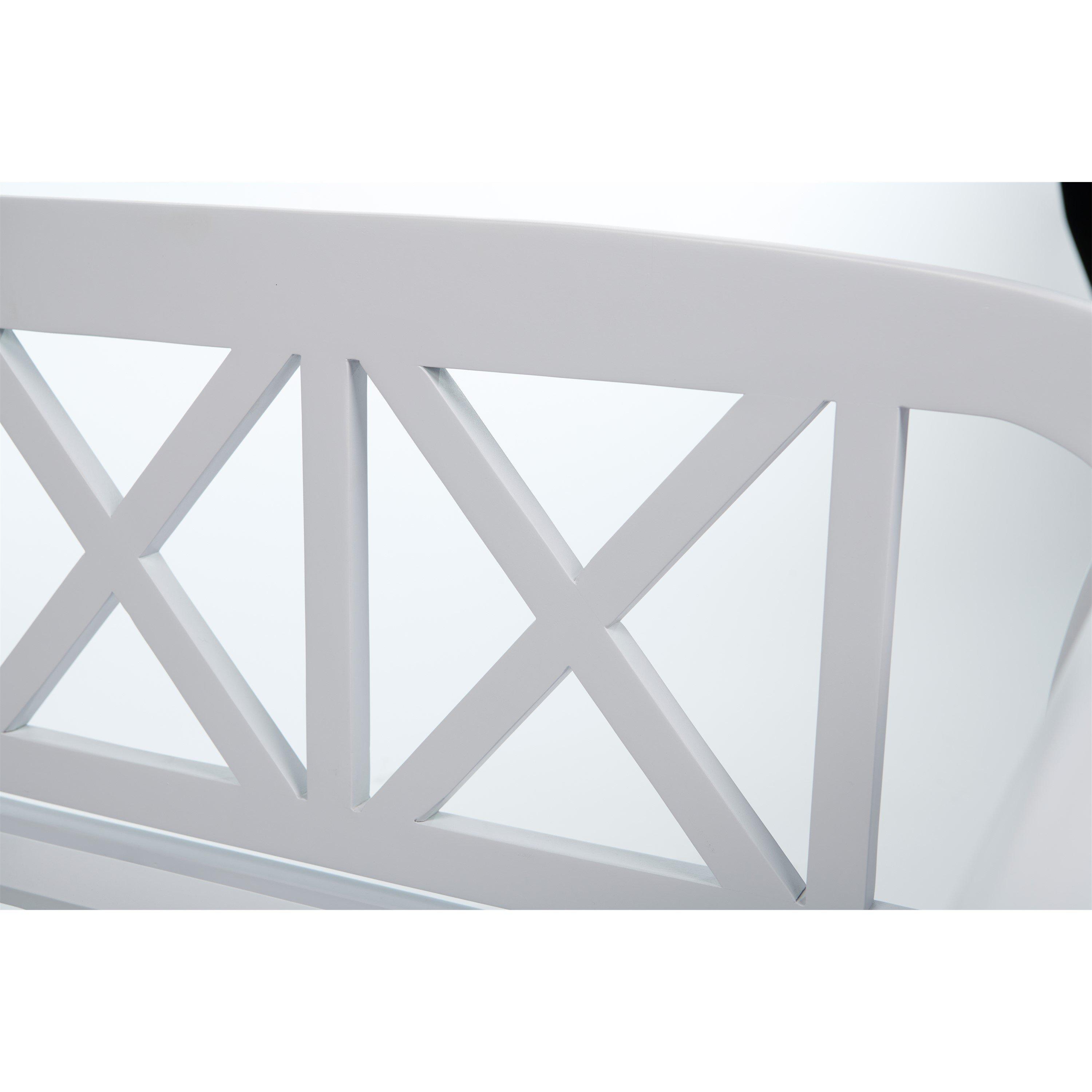 Pearl White - Greenhurst - Bewdley Outdoor Garden Bench - 2