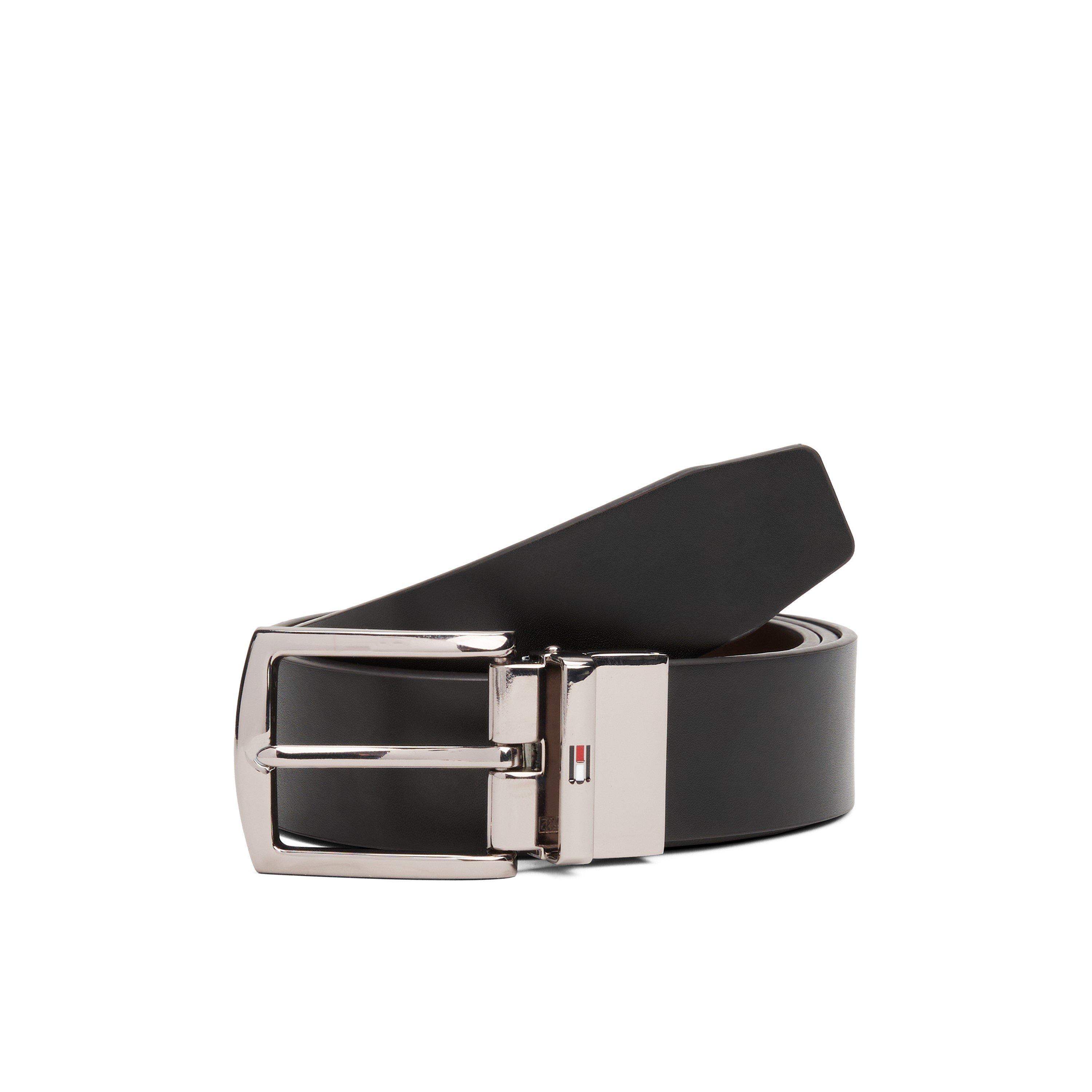Tommy Hilfiger Men's Denton Reversible Square Buckle Belt - Testa Di Moro - 36W (105)