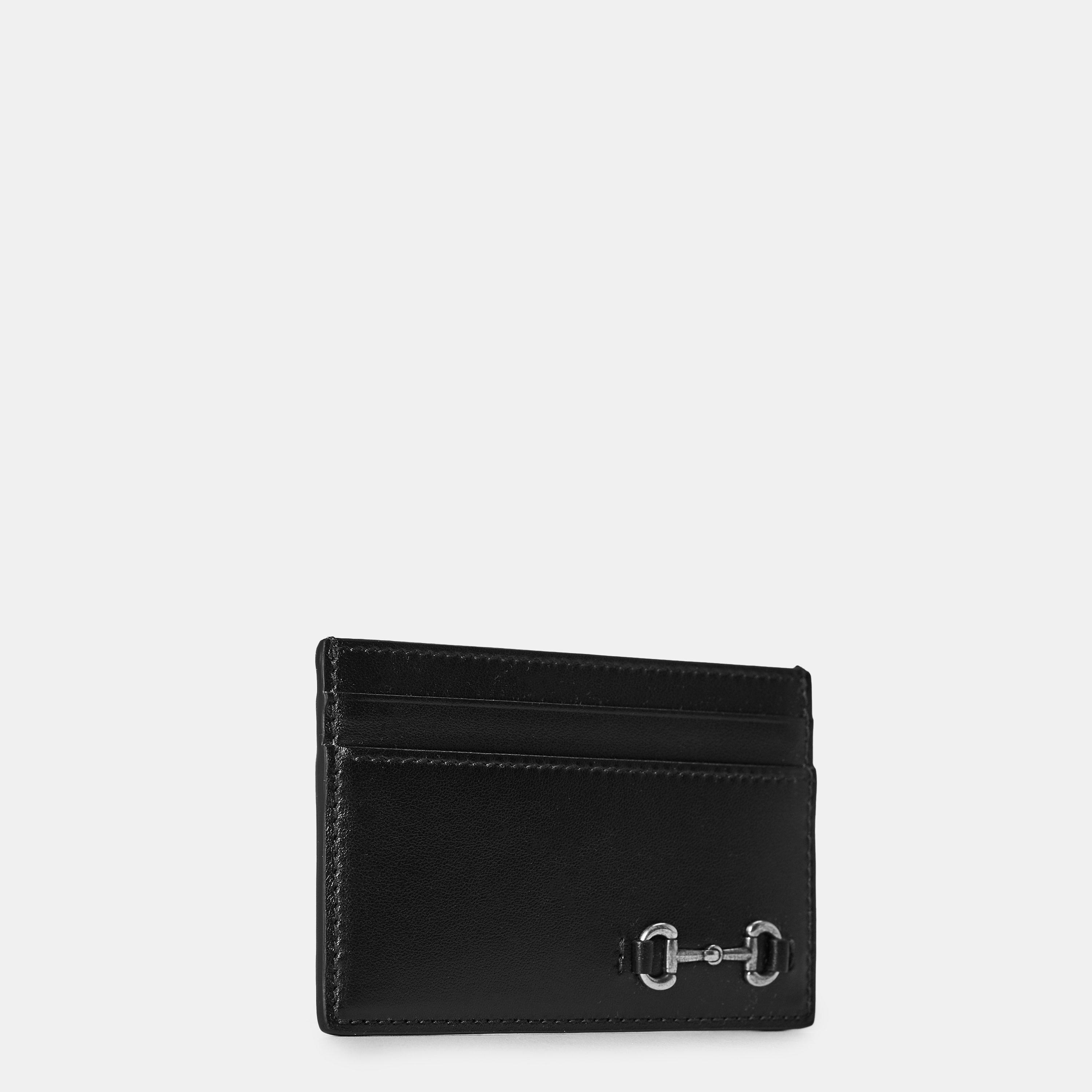 Black - Gucci - Men's Buckle Card Holder - 3
