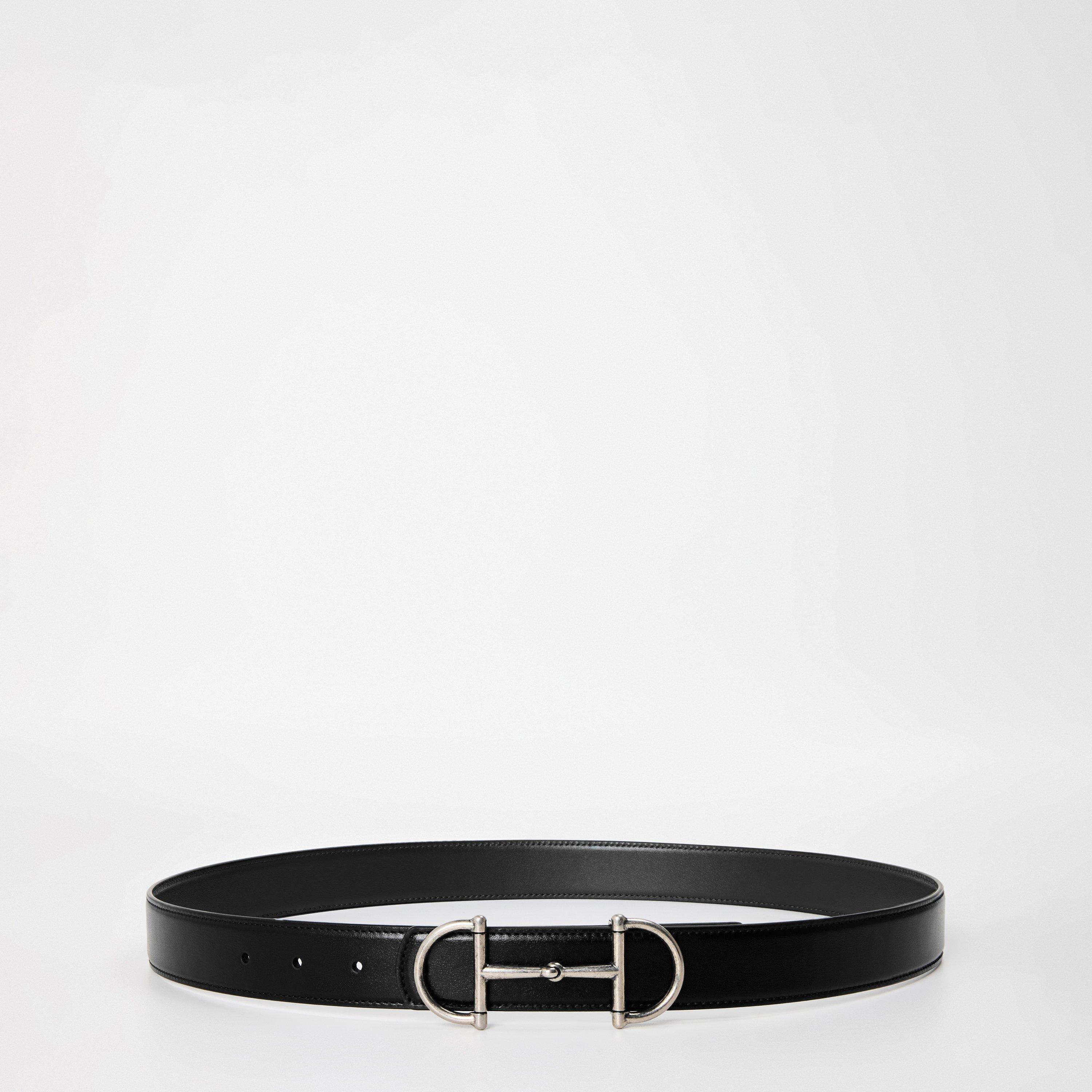 Black - Gucci - Men's Buckle Leather Belt - 1