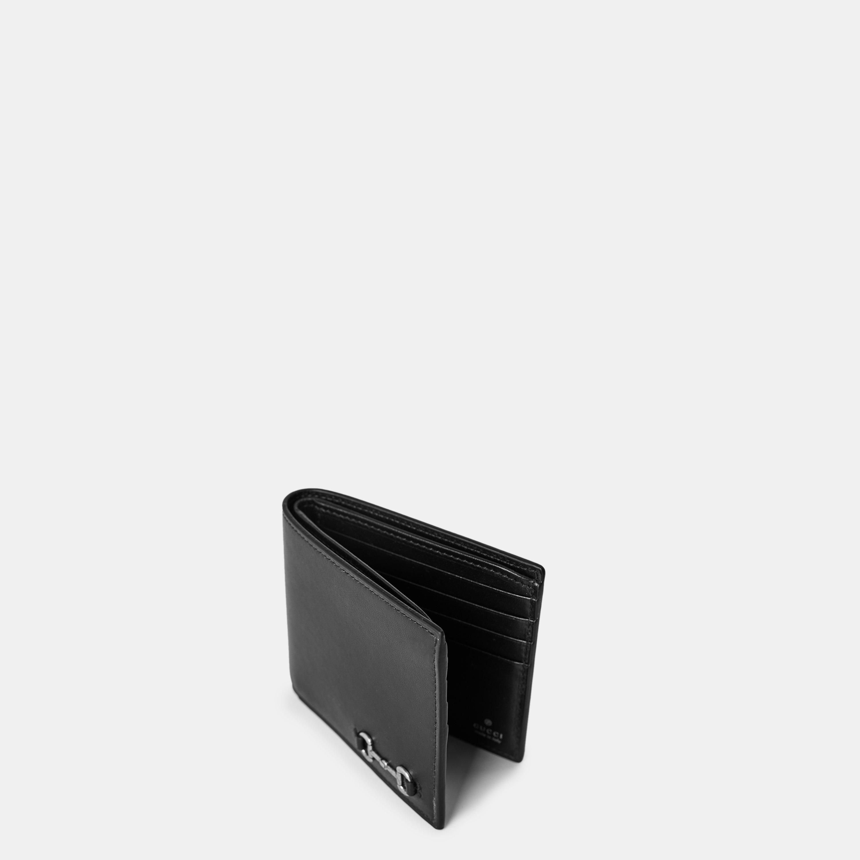 Black - Gucci - Men's Buckle Billfold Wallet - 4
