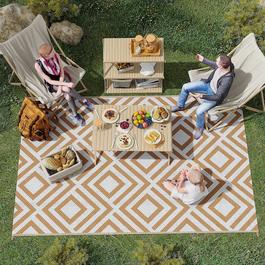 Outsunny Reversible Outdoor Plastic Straw Mat 1.8 * 2.8m