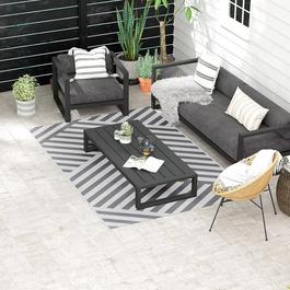 Outsunny Plastic Straw Reversible RV Outdoor Rug 1.8 * 2.7m
