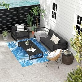 Outsunny Plastic Straw Reversible RV Outdoor Rug 1.8 * 2.7m