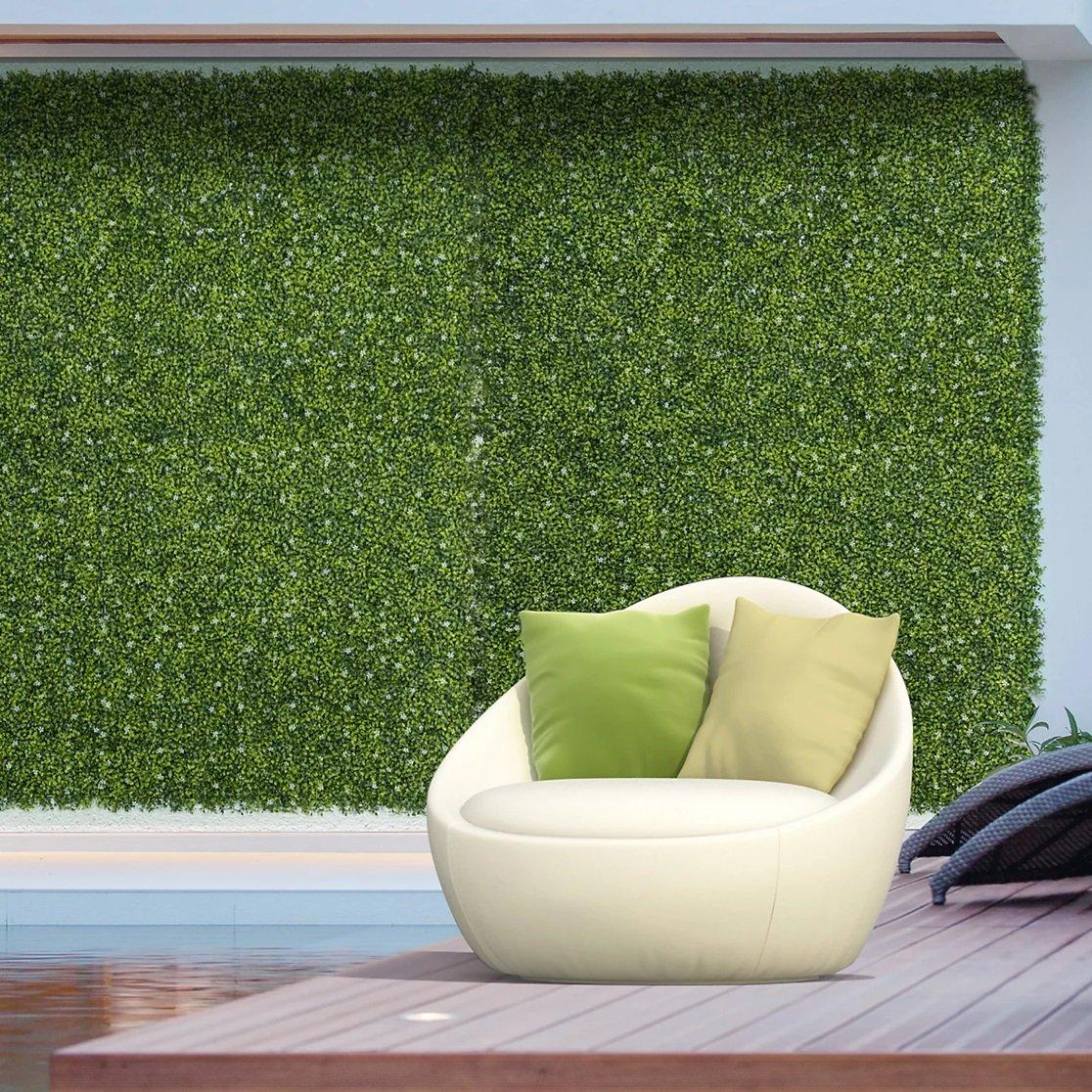 Outsunny  12Pcs Artificial Boxwood Wall Panels 50Cm X 50Cm - Green